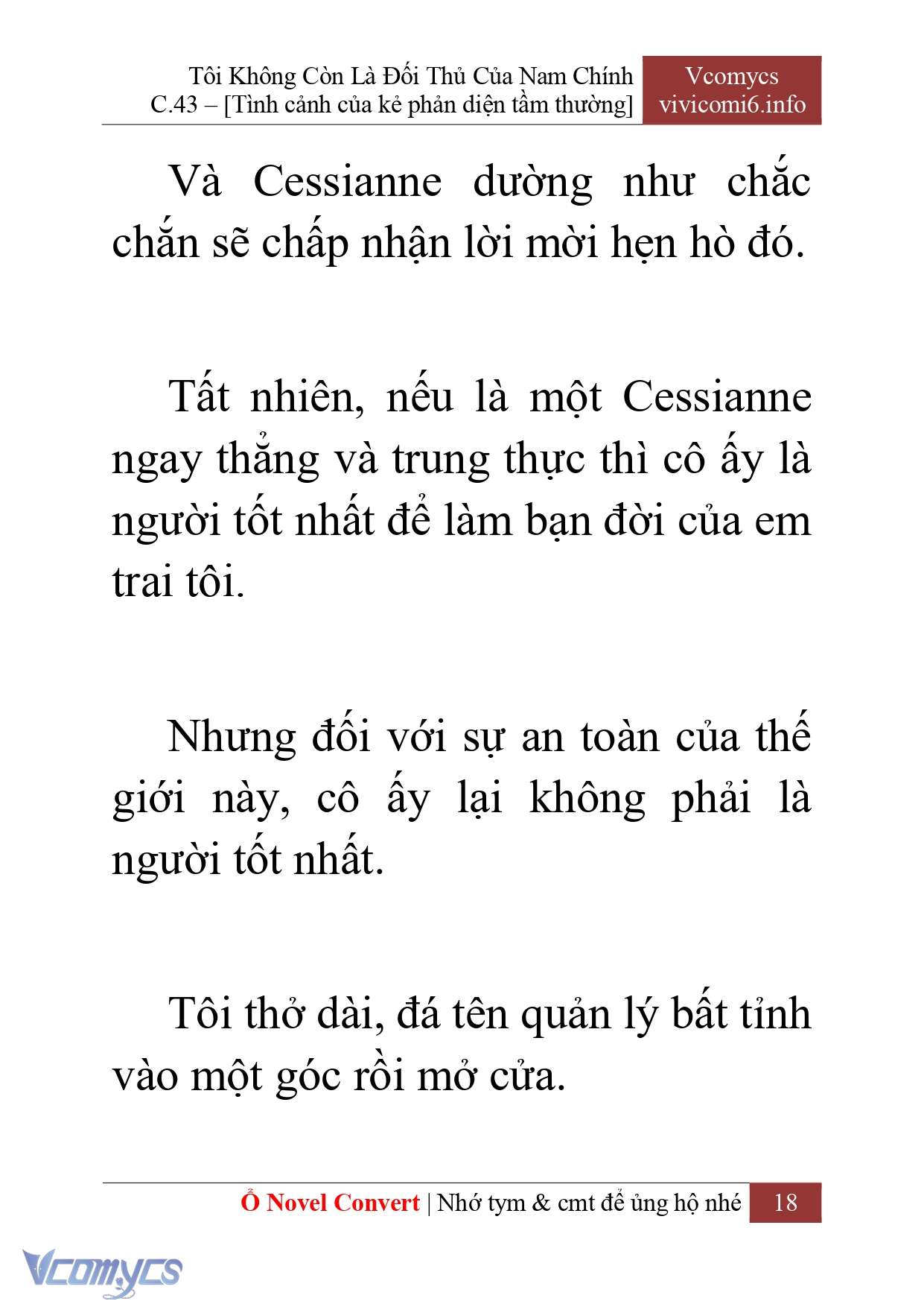 [Novel] Tôi Không Còn Là Đối Thủ Của Nam Chính Chap 43 - Trang 2