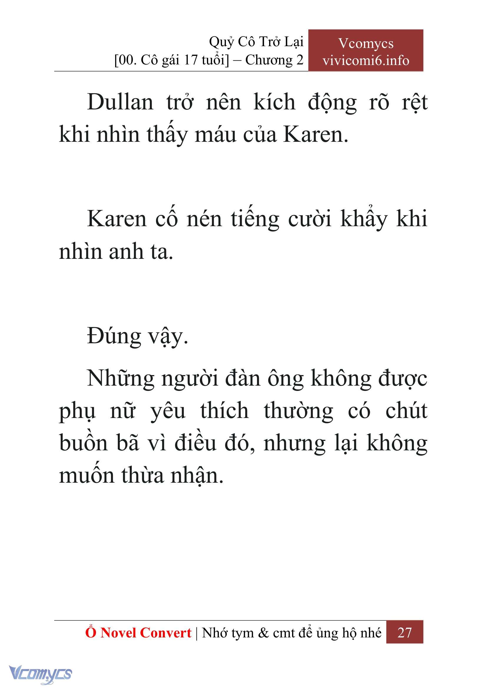 [Novel] Quý Cô Trở Lại Chap 2 - Trang 2
