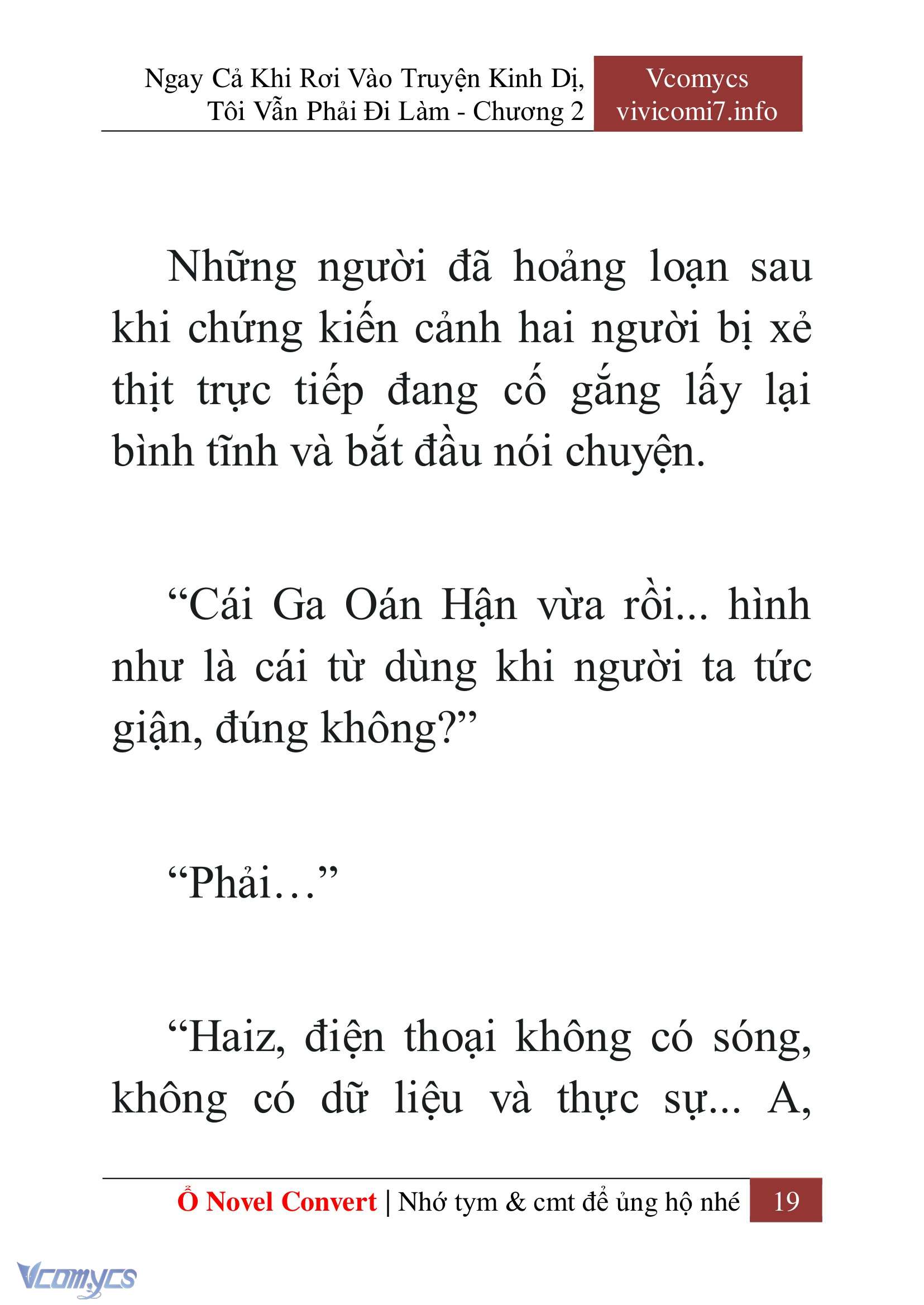[Novel] Ngay Cả Khi Rơi Vào Truyện Kinh Dị, Tôi Vẫn Phải Đi Làm Chap 2 - Next 