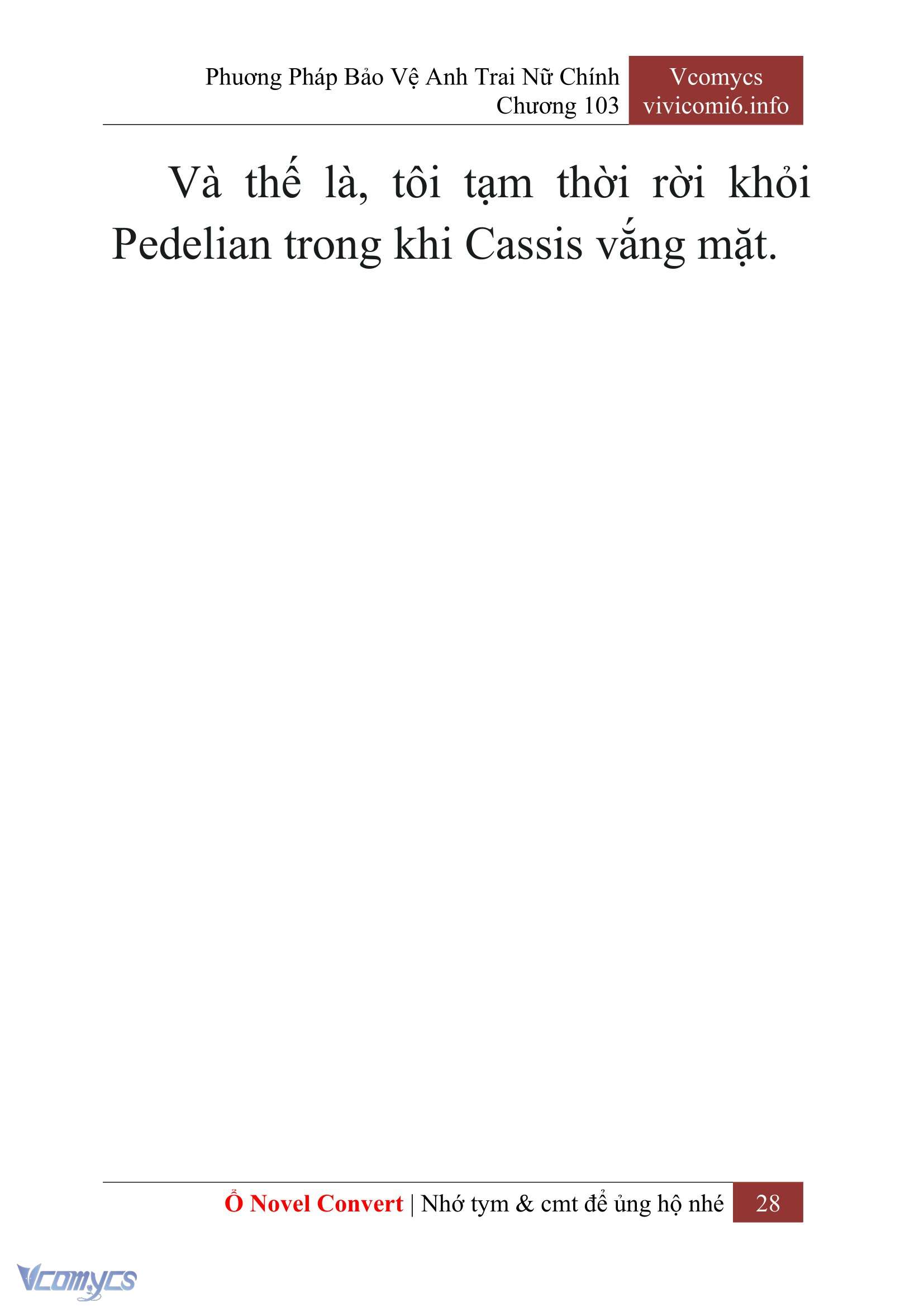 [Novel] Phương Pháp Bảo Vệ Anh Trai Nữ Chính Chap 103 - Trang 2