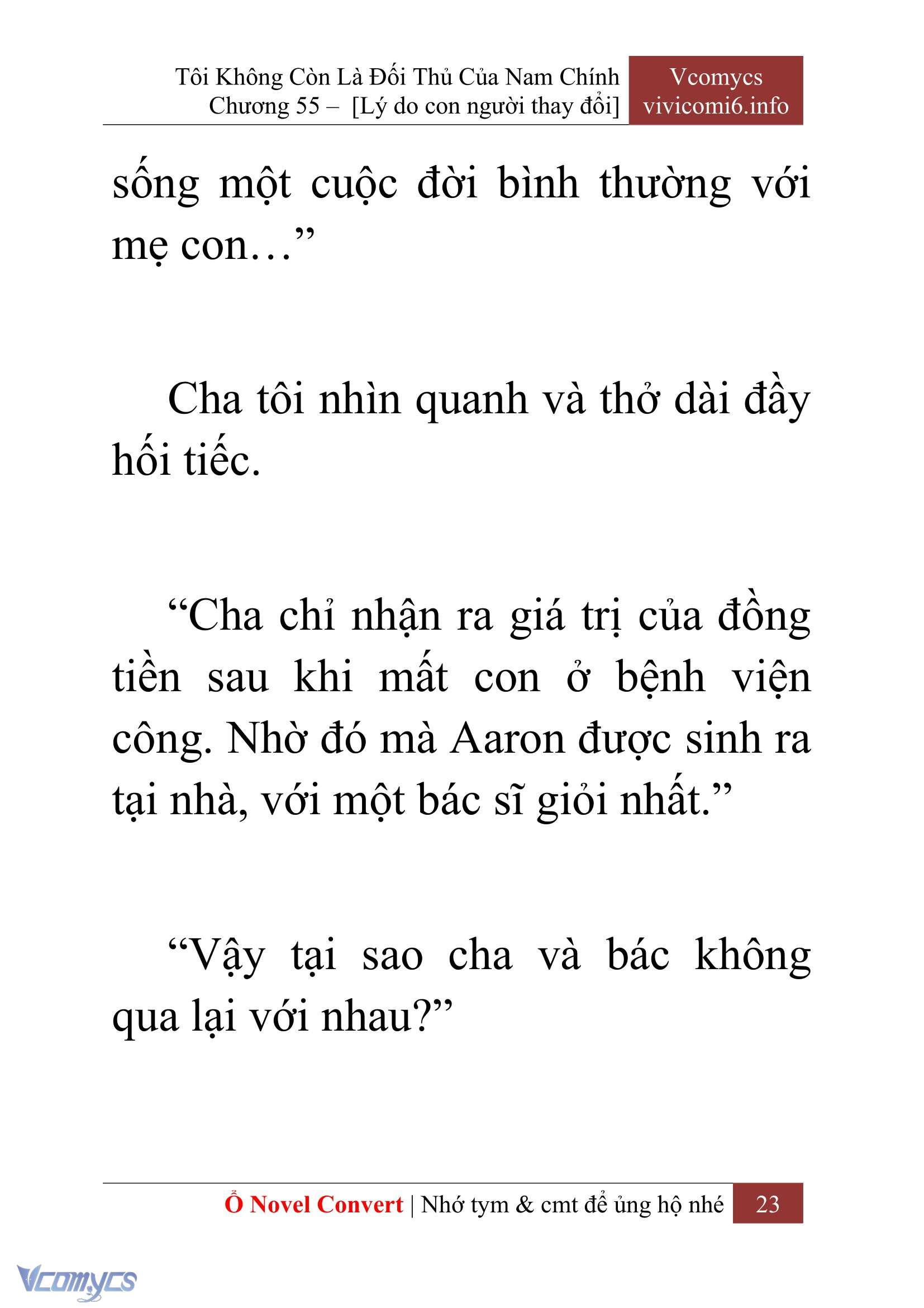 [Novel] Tôi Không Còn Là Đối Thủ Của Nam Chính Chap 55 - Trang 2