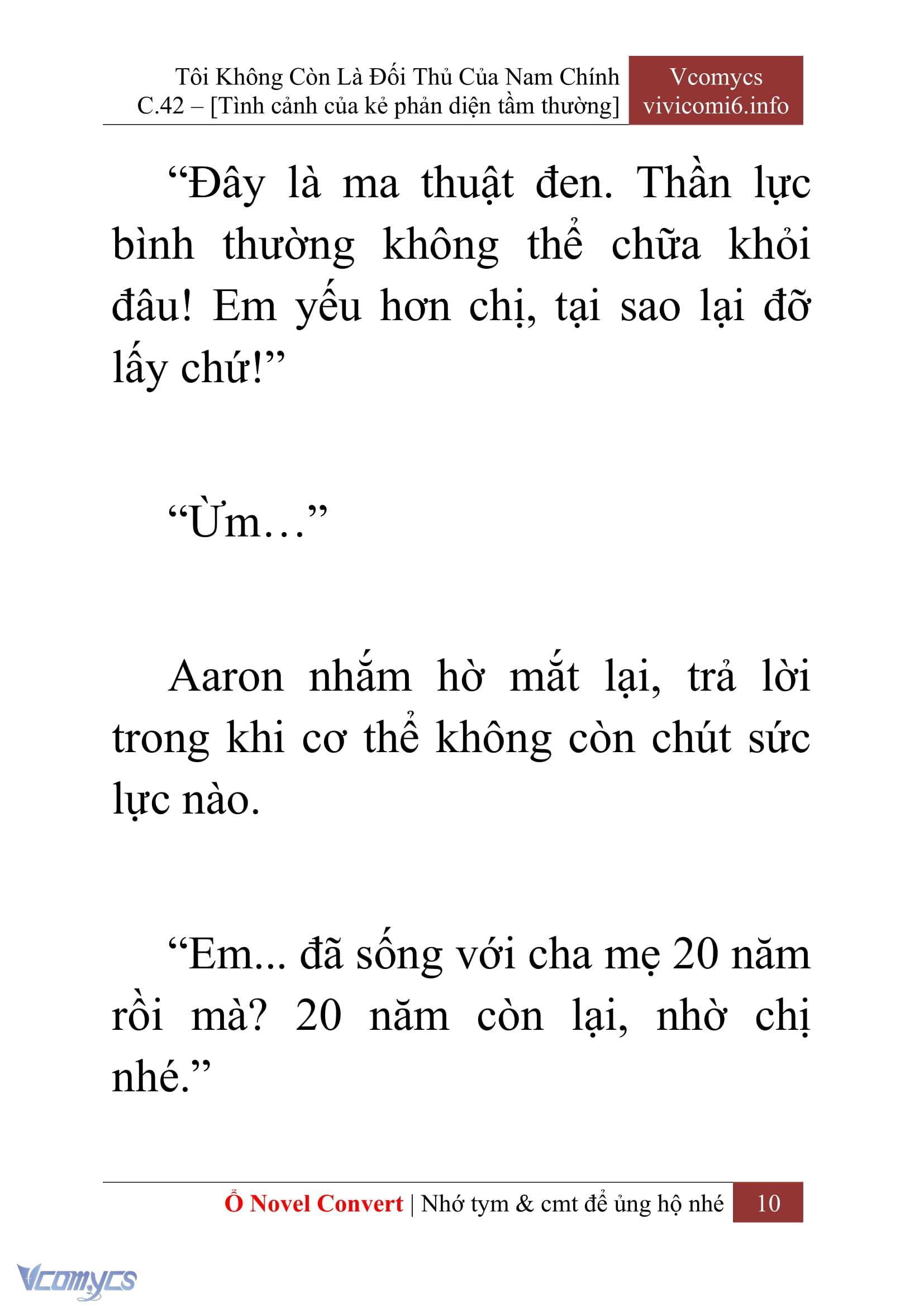 [Novel] Tôi Không Còn Là Đối Thủ Của Nam Chính Chap 42 - Trang 2