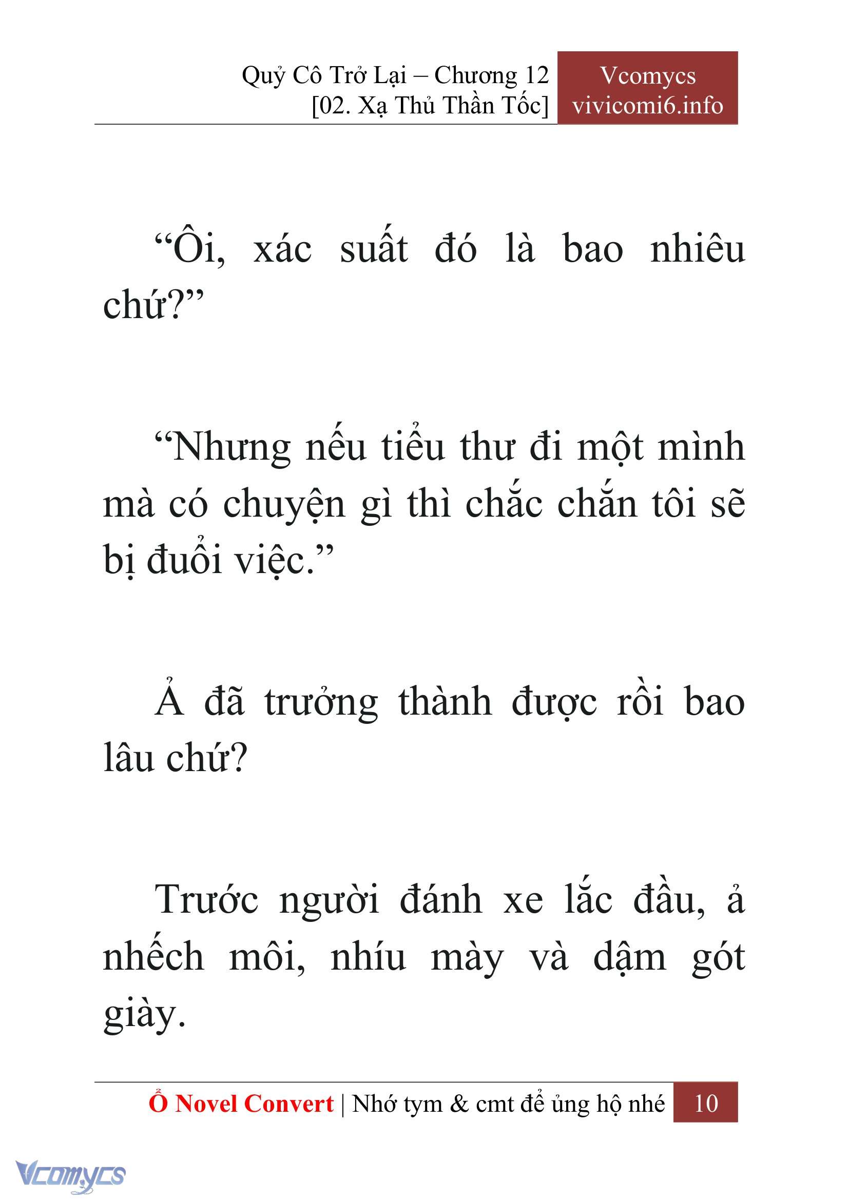[Novel] Quý Cô Trở Lại Chap 12 - Trang 2