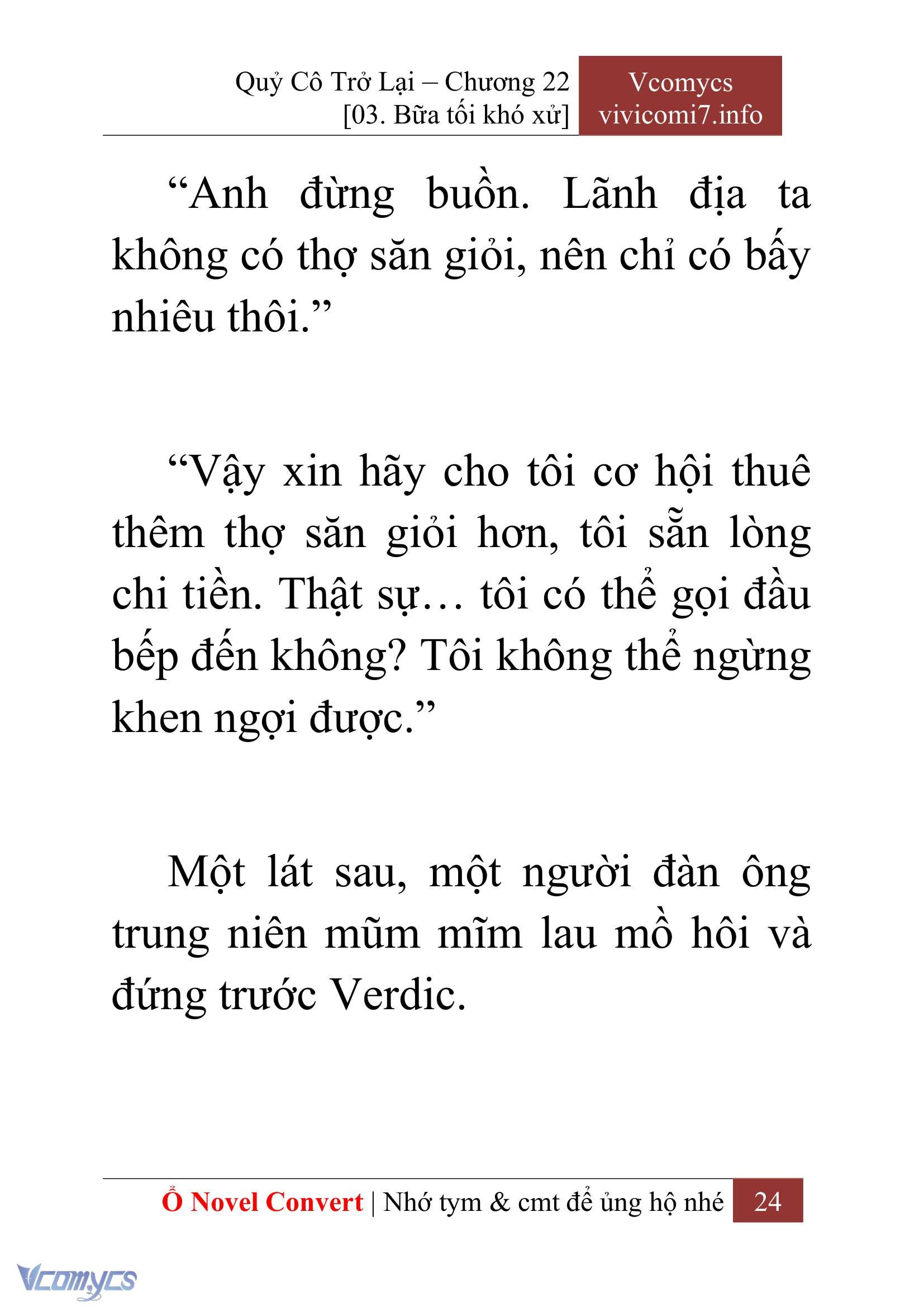 [Novel] Quý Cô Trở Lại Chap 22 - Next Chap 23