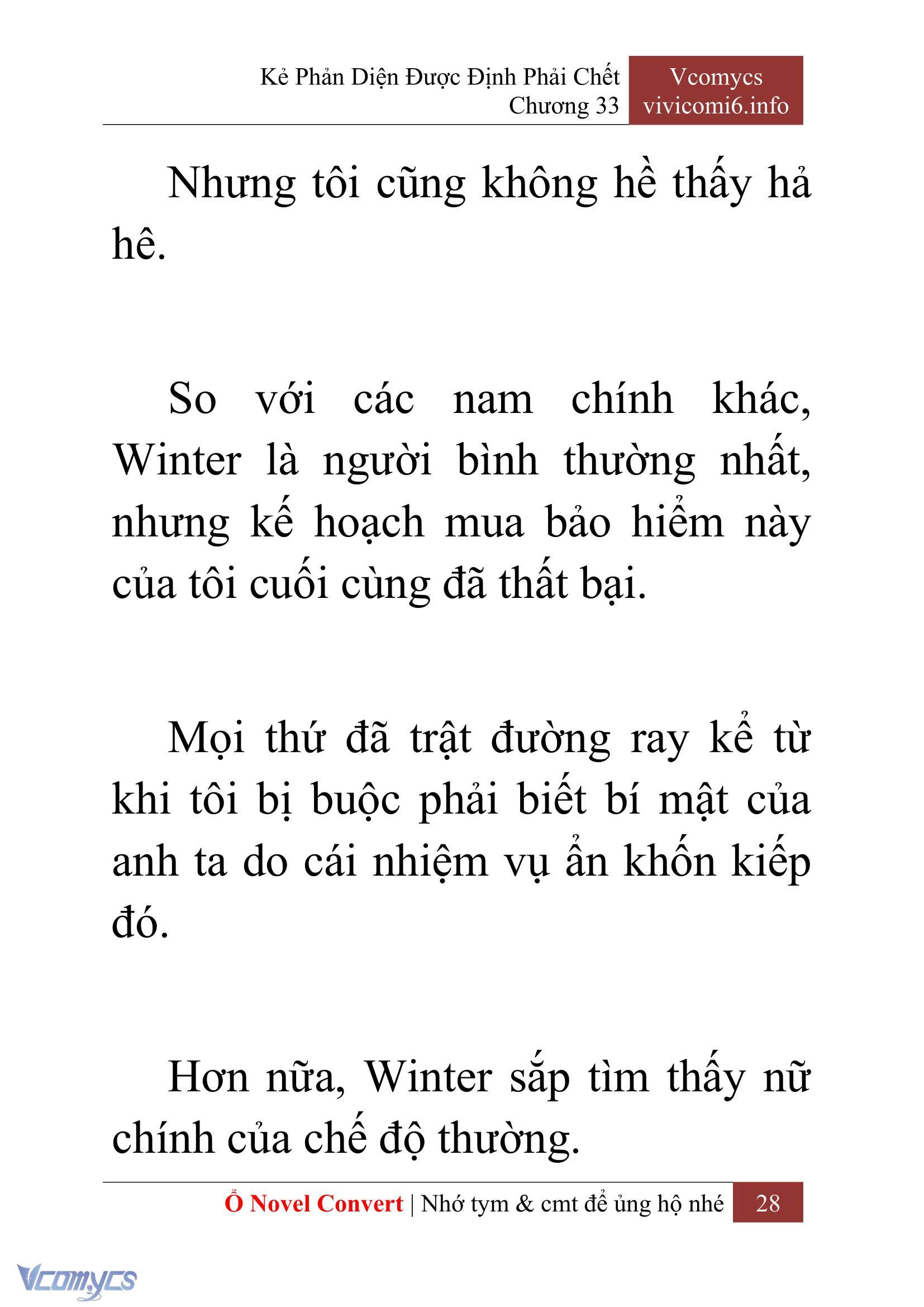 [Novel] Kẻ Phản Diện Được Định Phải Chết Chap 33 - Next 