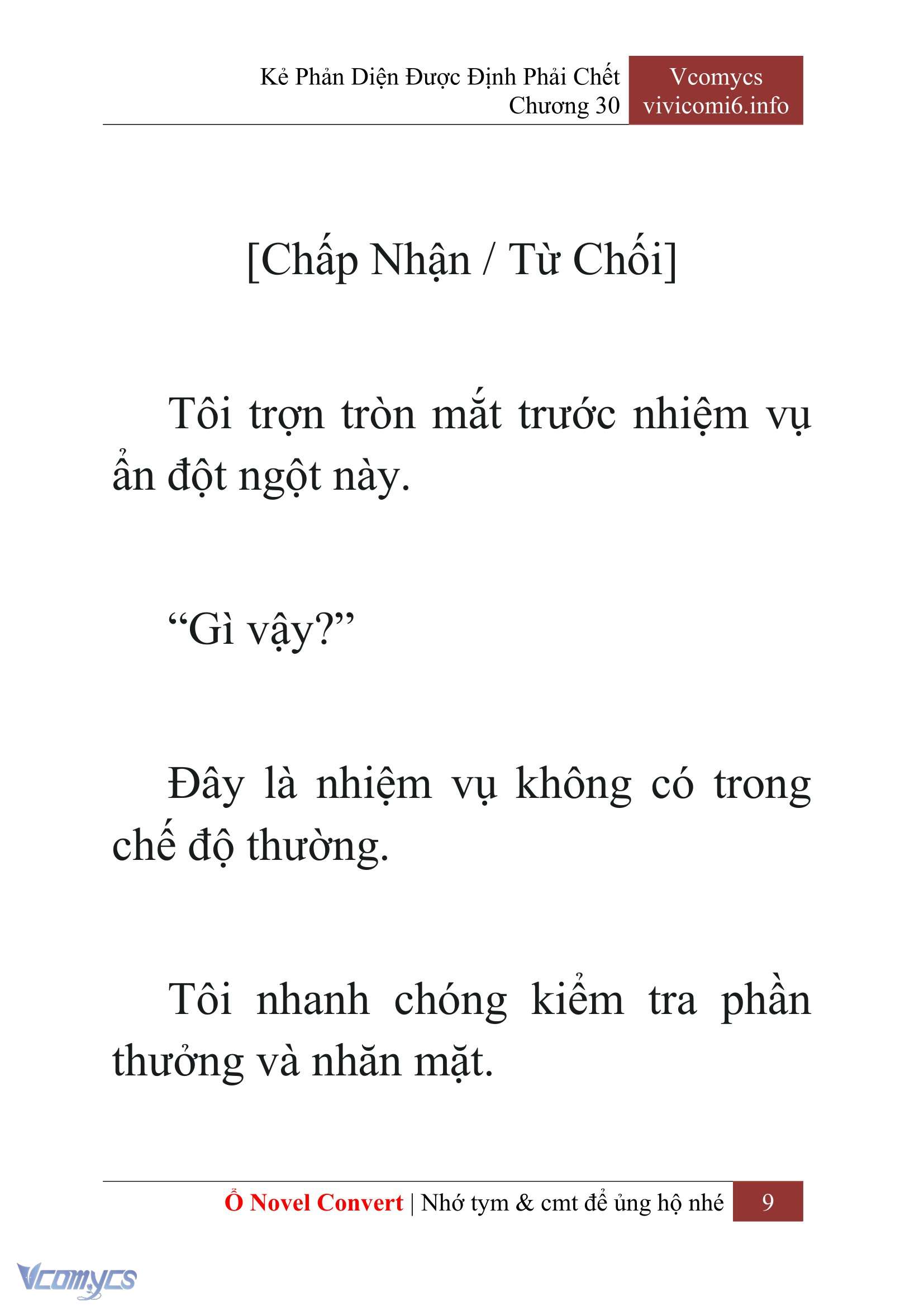 [Novel] Kẻ Phản Diện Được Định Phải Chết Chap 30 - Trang 2