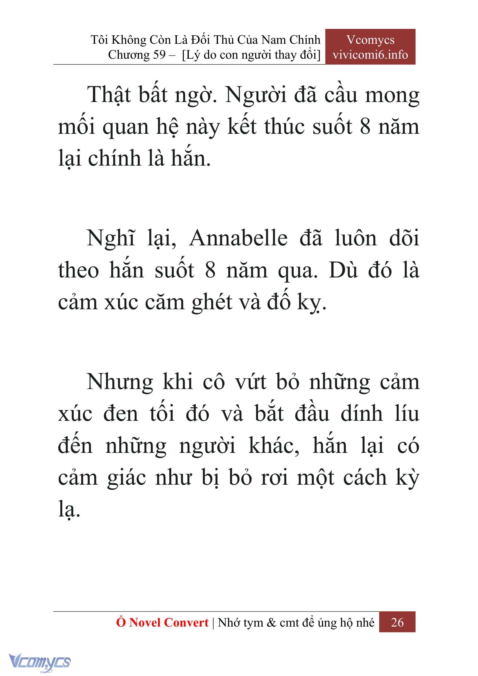 [Novel] Tôi Không Còn Là Đối Thủ Của Nam Chính Chap 59 - Next Chap 60