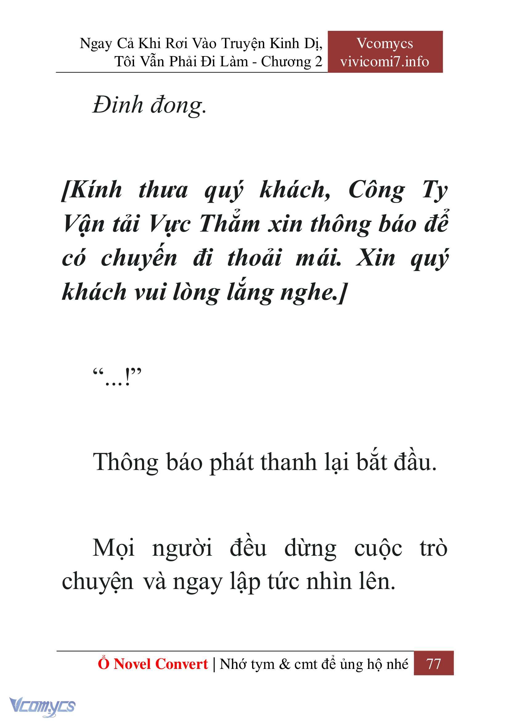 [Novel] Ngay Cả Khi Rơi Vào Truyện Kinh Dị, Tôi Vẫn Phải Đi Làm Chap 2 - Next 