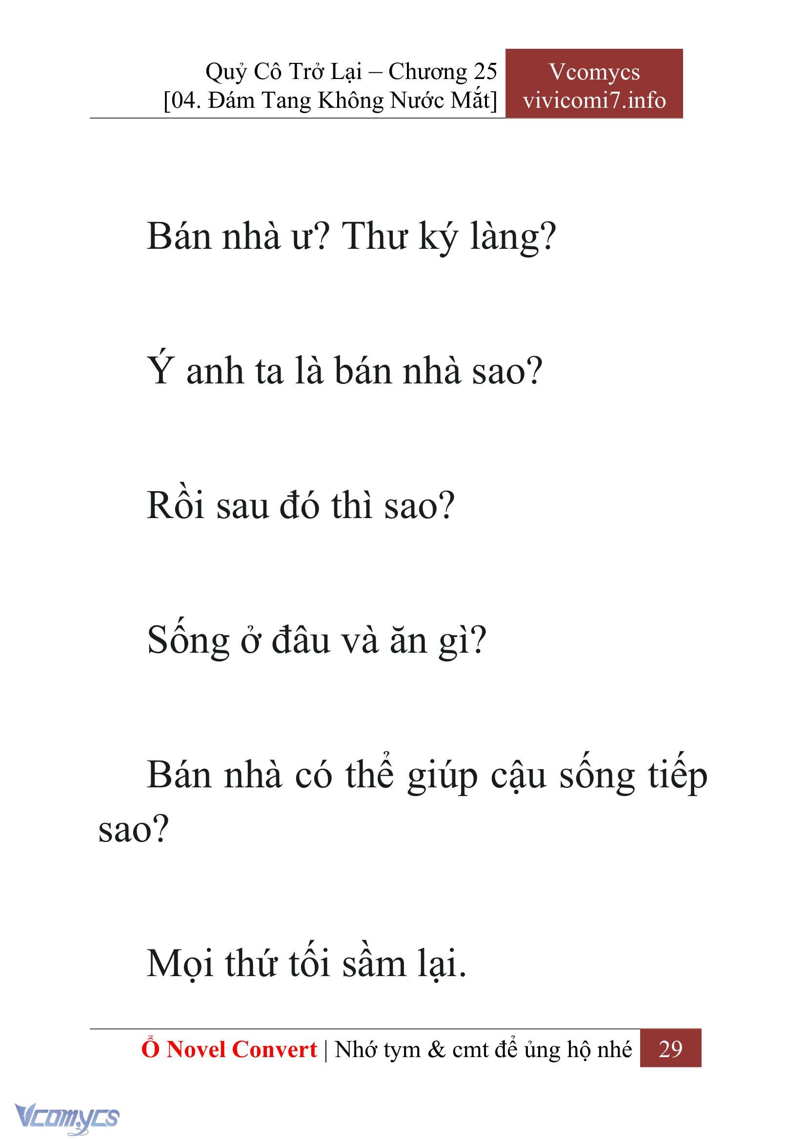 [Novel] Quý Cô Trở Lại Chap 25 - Trang 2