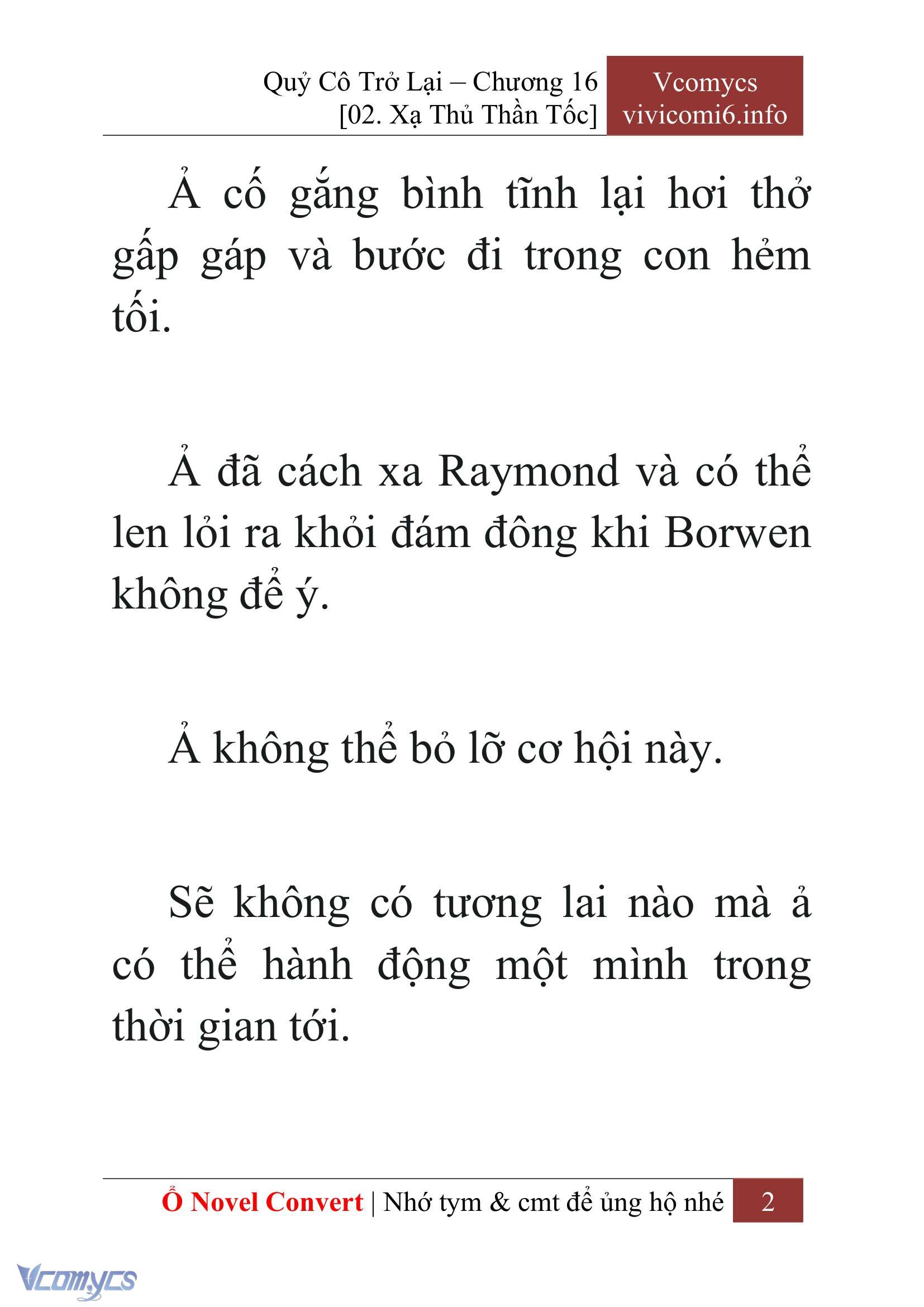 [Novel] Quý Cô Trở Lại Chap 16 - Trang 2