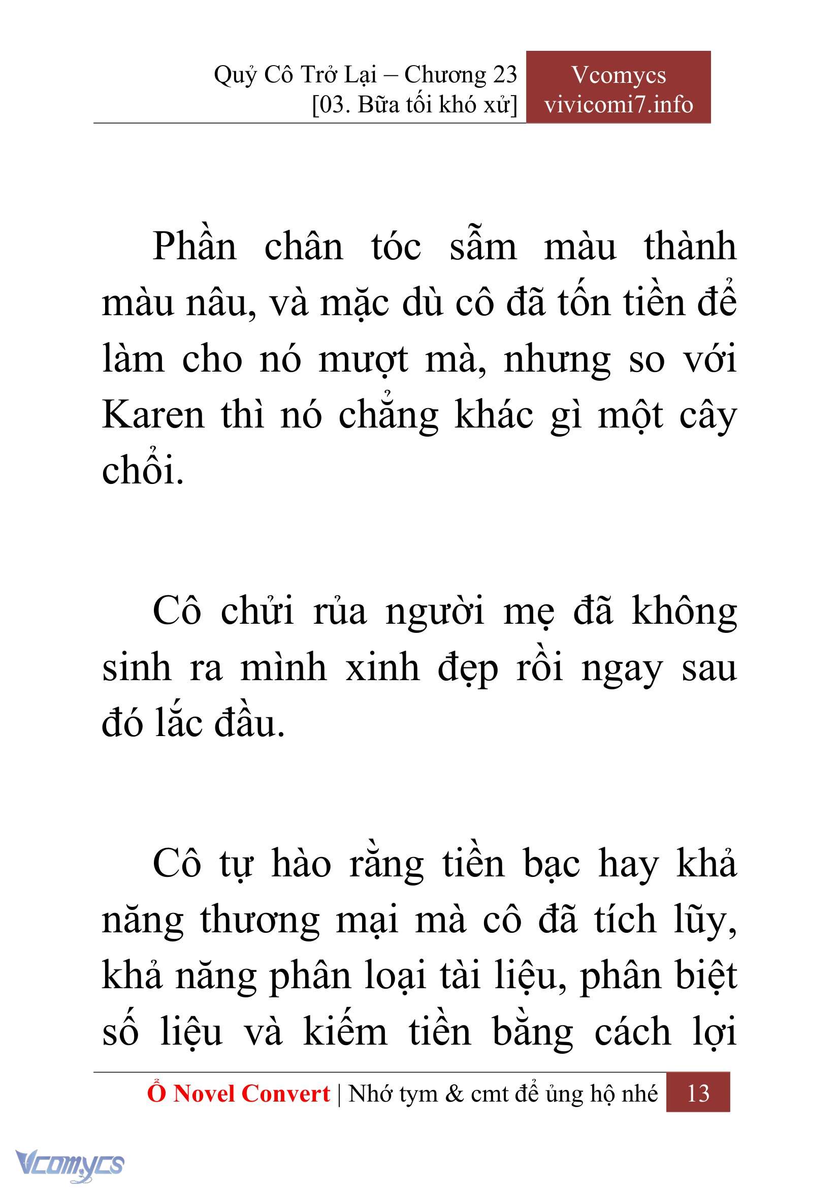 [Novel] Quý Cô Trở Lại Chap 23 - Next Chap 24