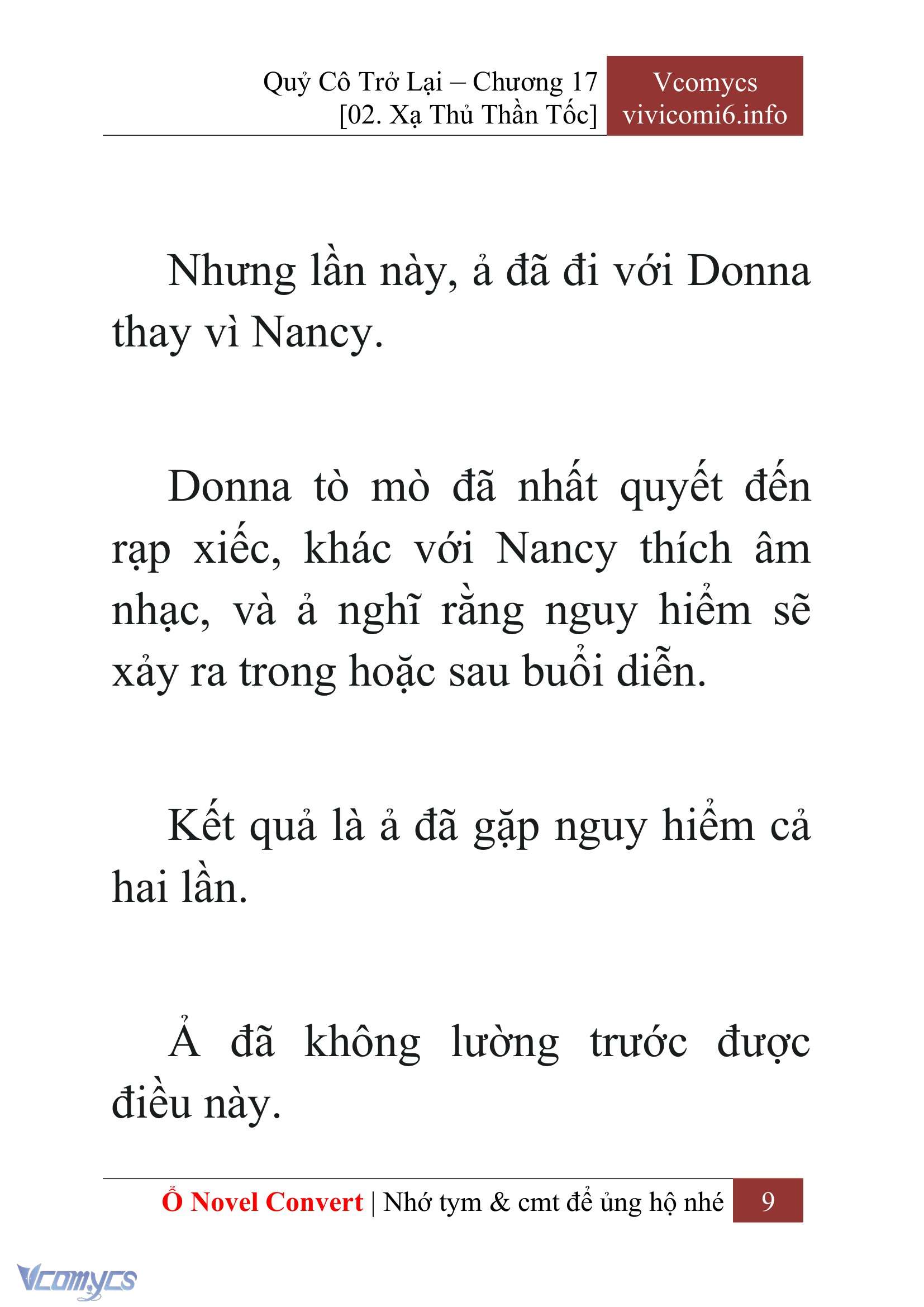 [Novel] Quý Cô Trở Lại Chap 17 - Trang 2