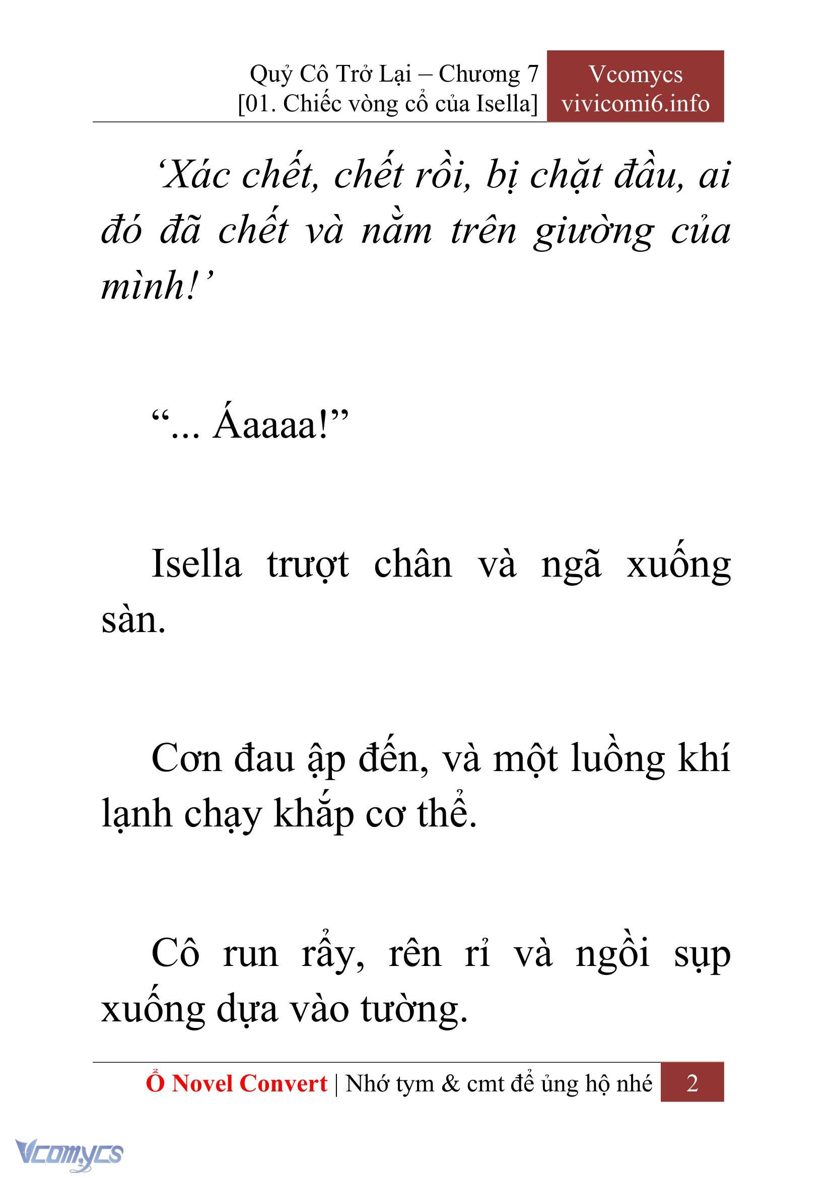 [Novel] Quý Cô Trở Lại Chap 7 - Trang 2