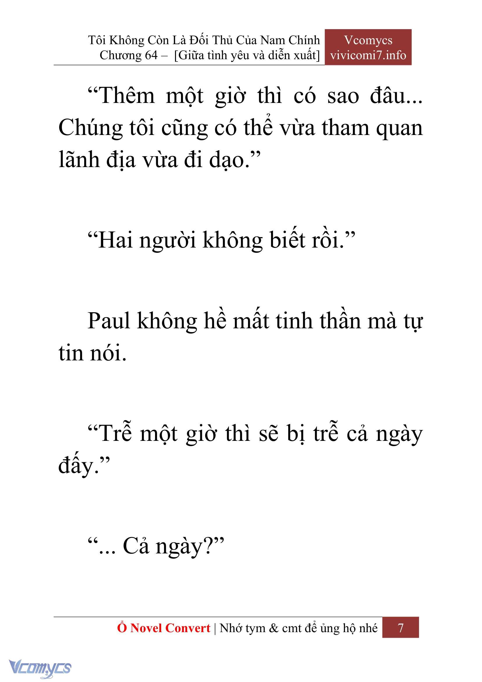 [Novel] Tôi Không Còn Là Đối Thủ Của Nam Chính Chap 64 - Trang 2