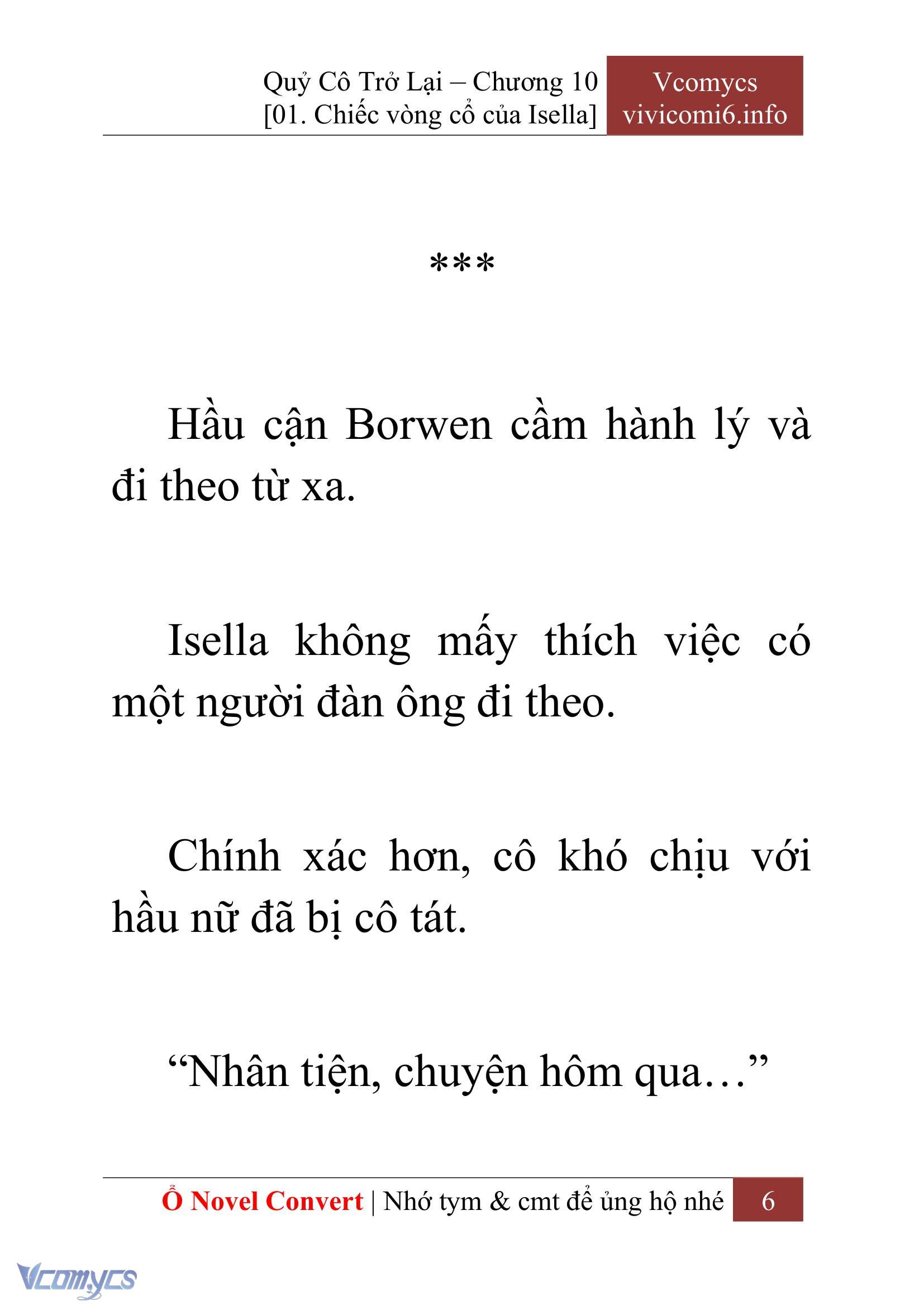 [Novel] Quý Cô Trở Lại Chap 10 - Trang 2