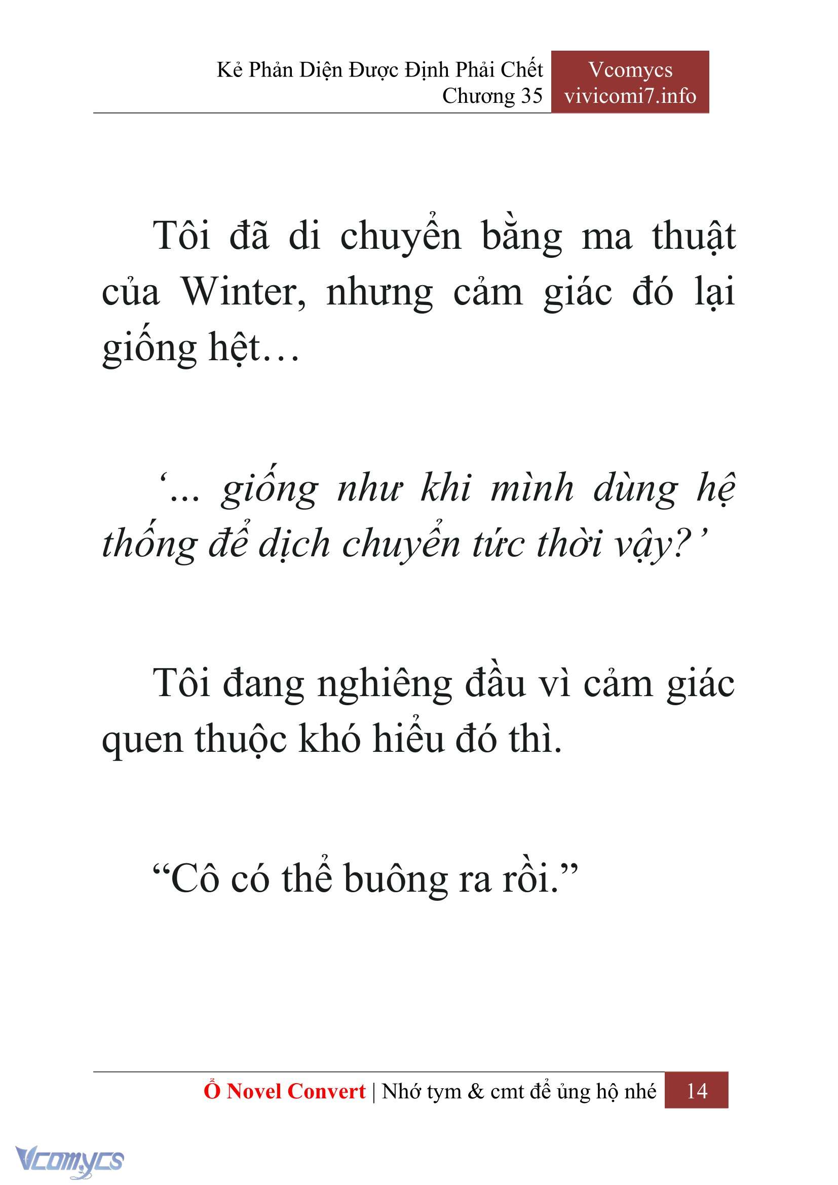 [Novel] Kẻ Phản Diện Được Định Phải Chết Chap 35 - Next 