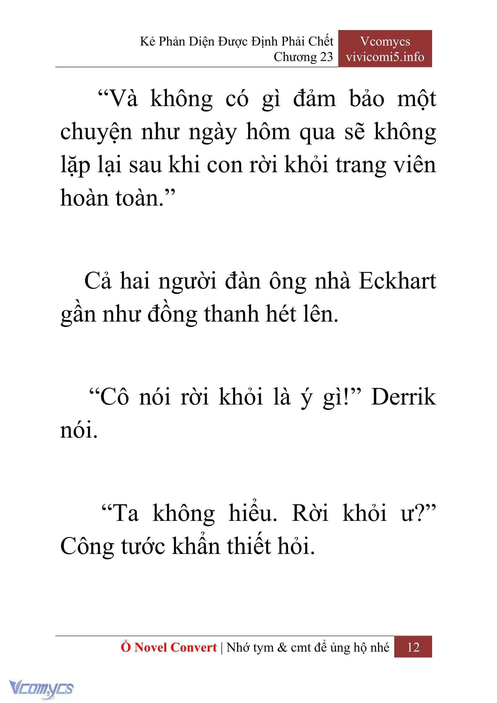 [Novel] Kẻ Phản Diện Được Định Phải Chết Chap 23 - Trang 2