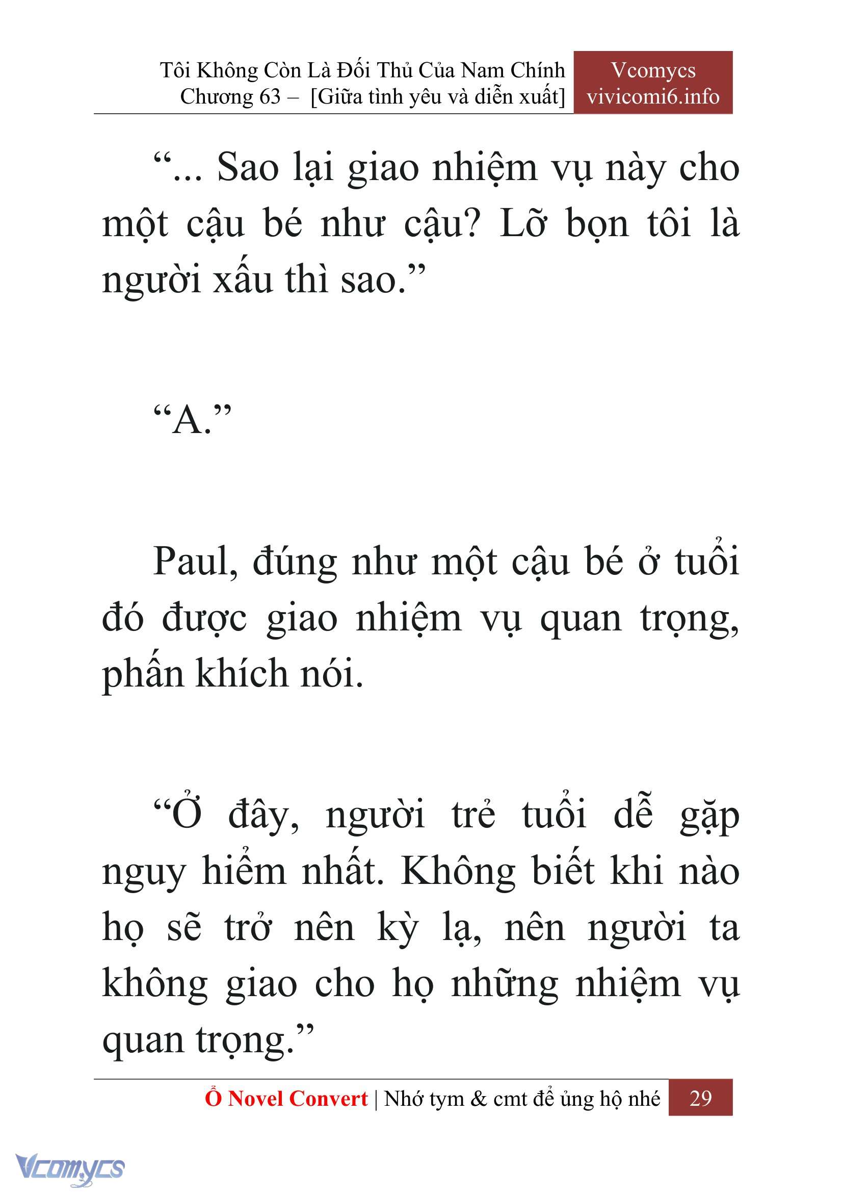 [Novel] Tôi Không Còn Là Đối Thủ Của Nam Chính Chap 63 - Next 