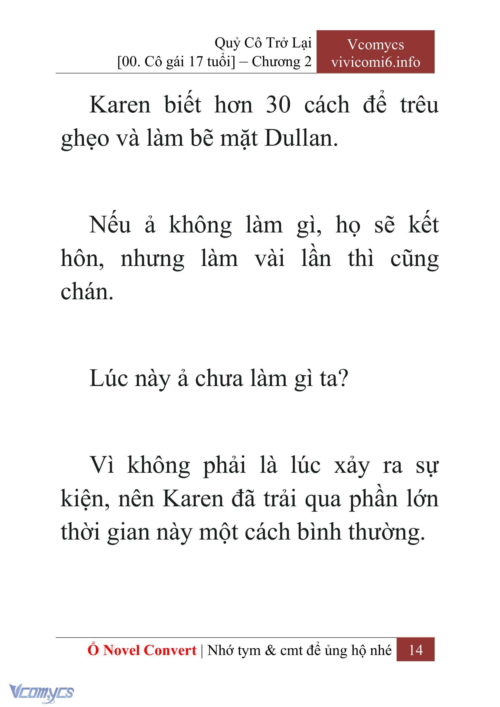 [Novel] Quý Cô Trở Lại Chap 2 - Trang 2