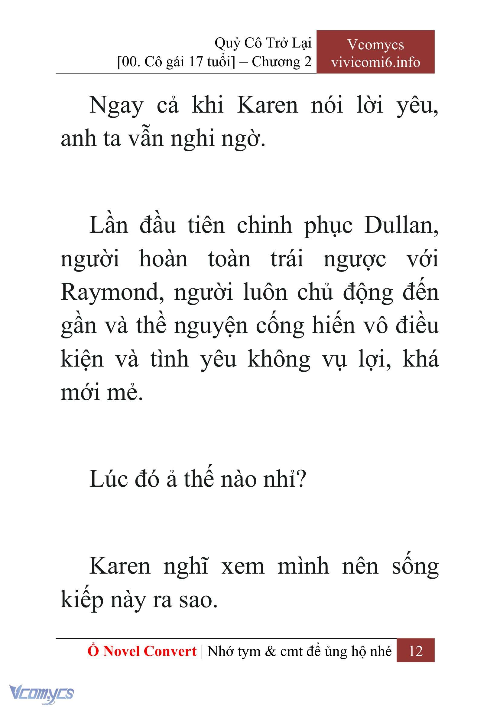 [Novel] Quý Cô Trở Lại Chap 2 - Trang 2