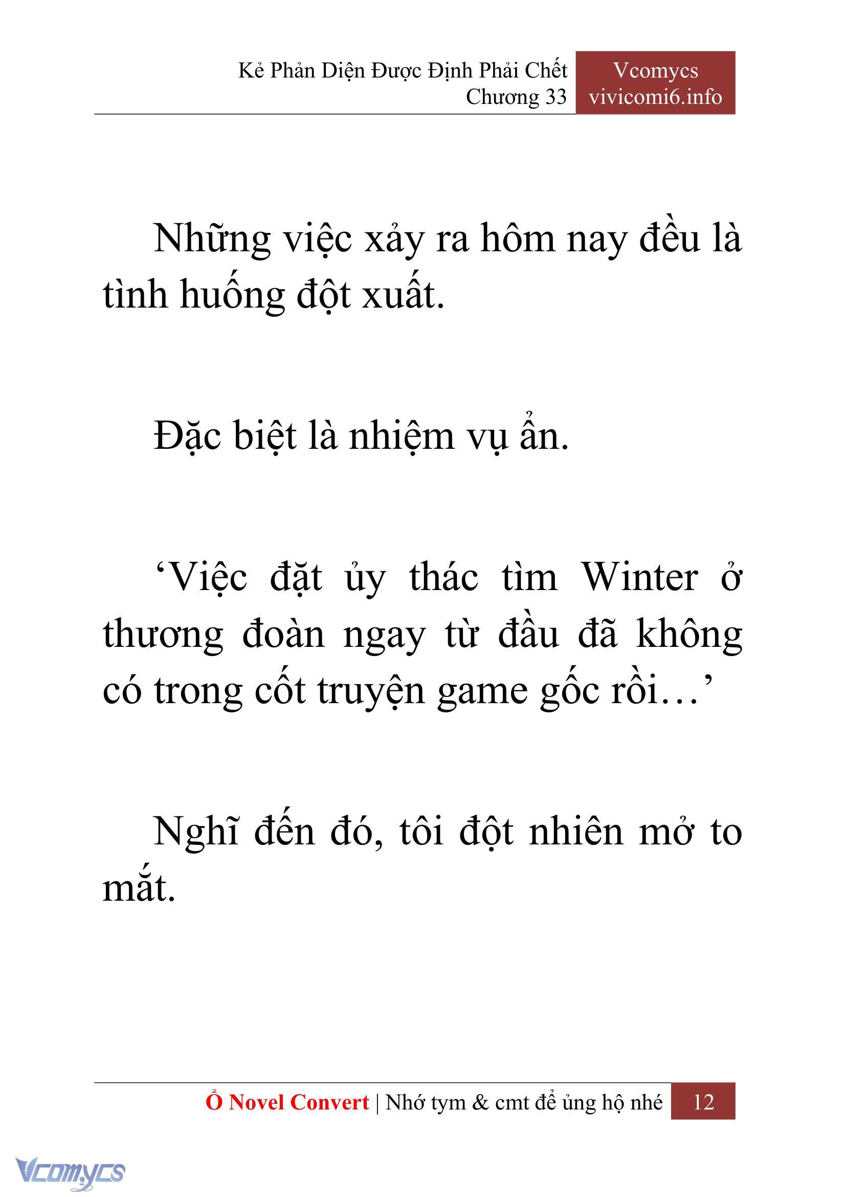 [Novel] Kẻ Phản Diện Được Định Phải Chết Chap 33 - Next 