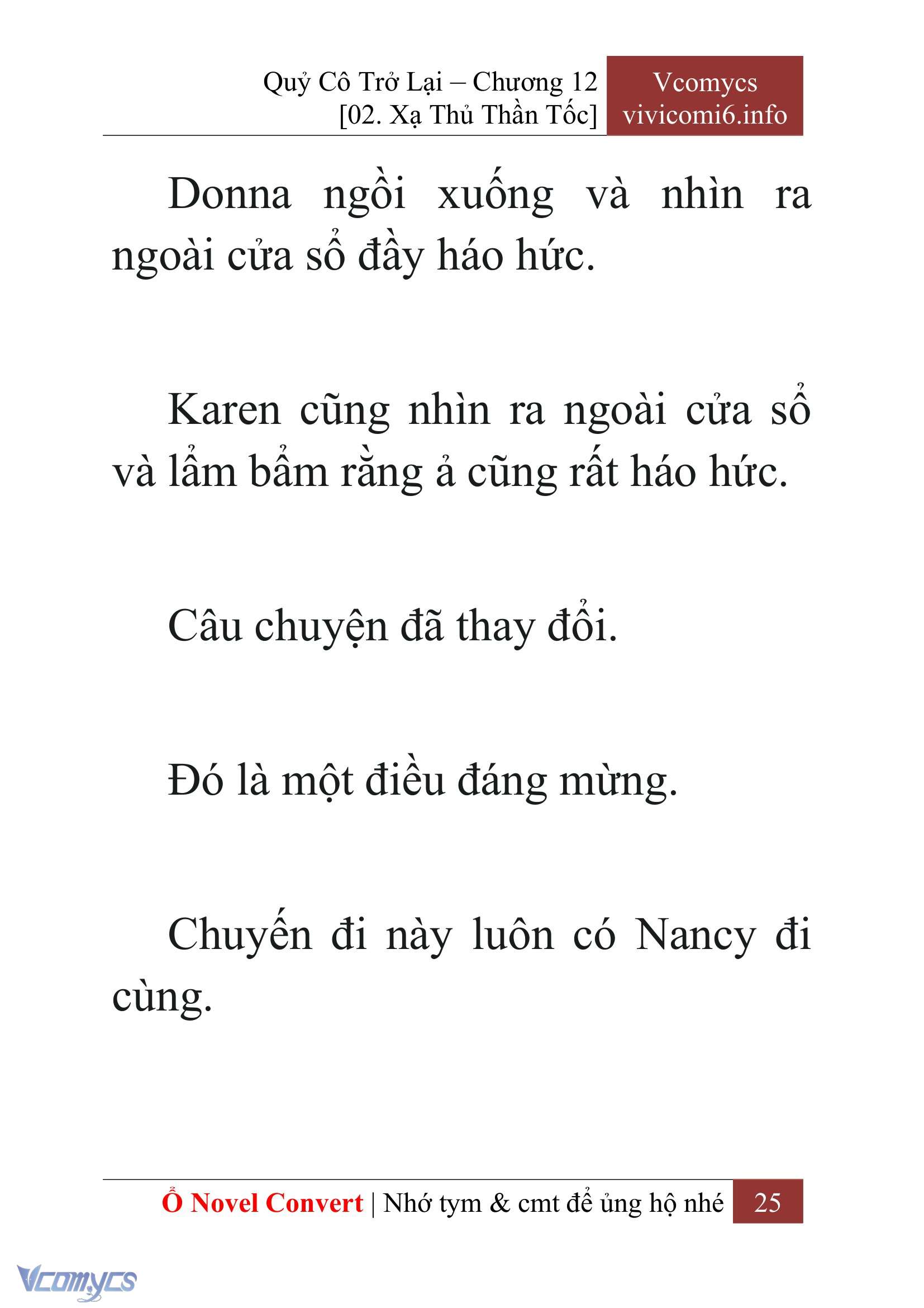 [Novel] Quý Cô Trở Lại Chap 12 - Trang 2