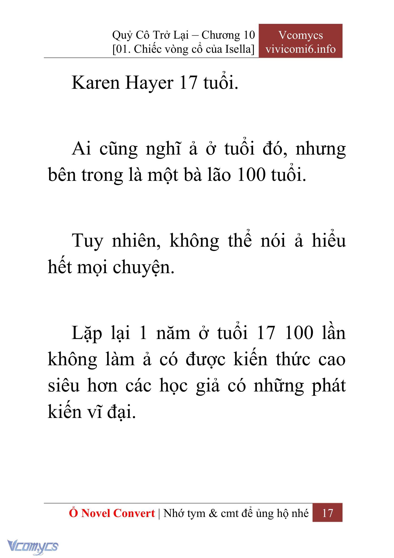 [Novel] Quý Cô Trở Lại Chap 10 - Trang 2