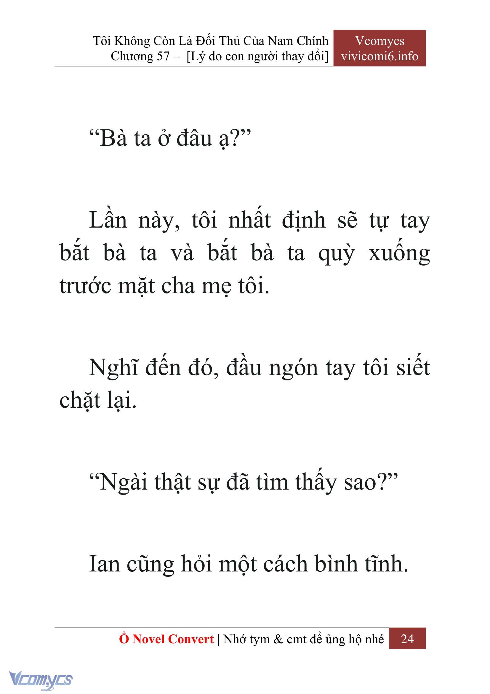 [Novel] Tôi Không Còn Là Đối Thủ Của Nam Chính Chap 57 - Next Chap 58