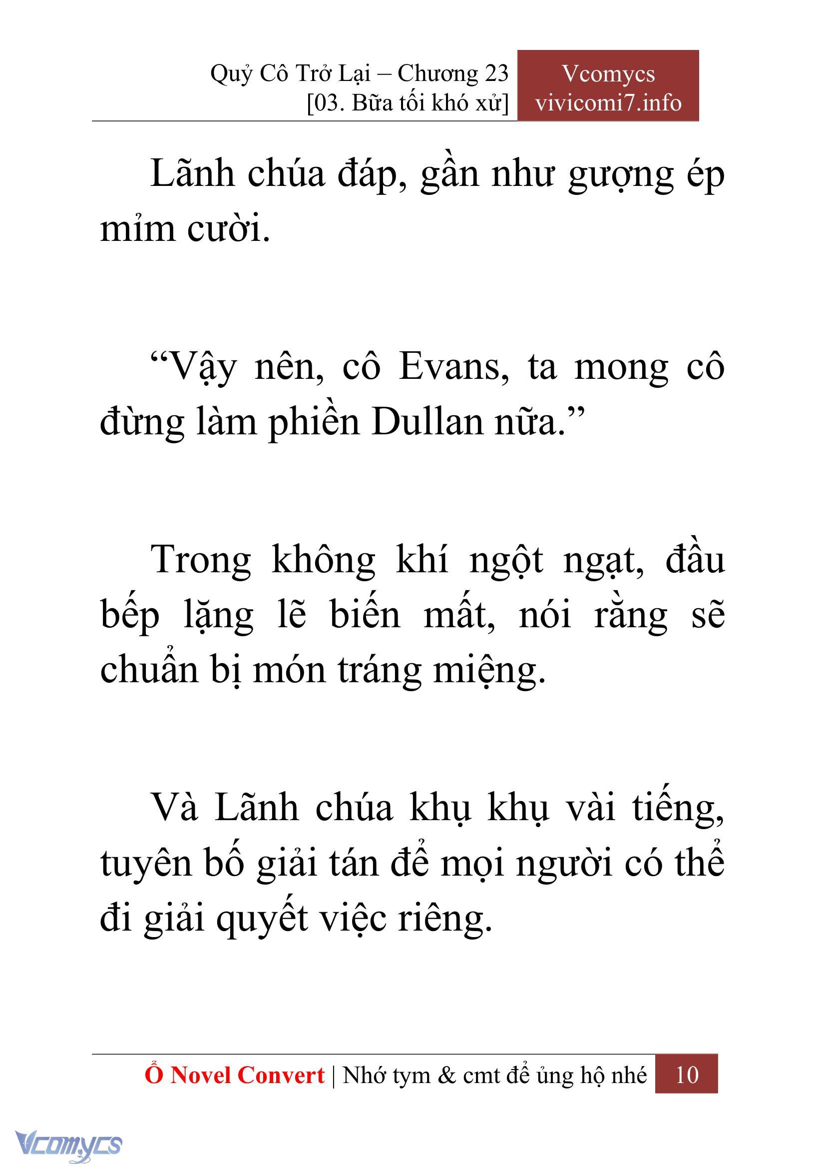 [Novel] Quý Cô Trở Lại Chap 23 - Next Chap 24