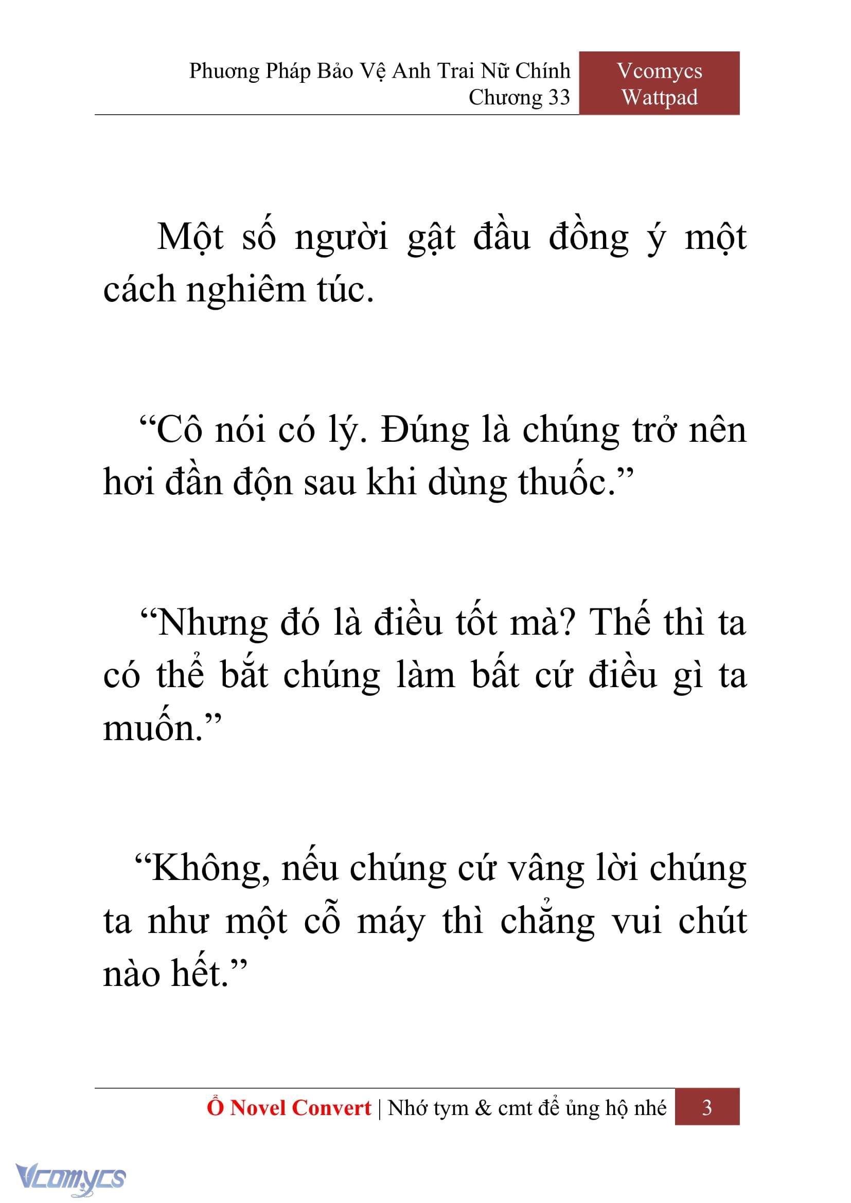 [Novel] Phương Pháp Bảo Vệ Anh Trai Nữ Chính Chap 33 - Trang 2