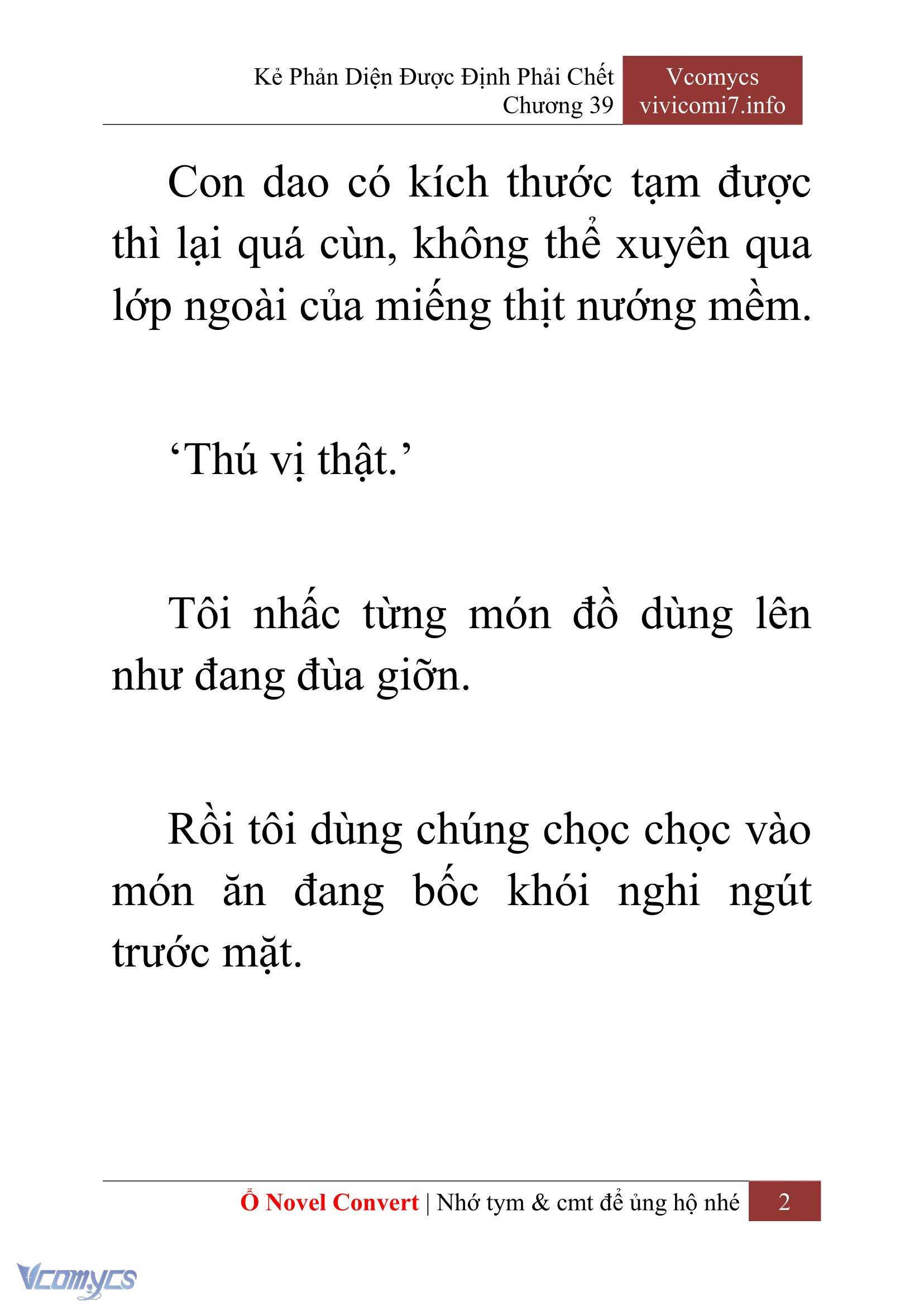 [Novel] Kẻ Phản Diện Được Định Phải Chết Chap 39 - Trang 2