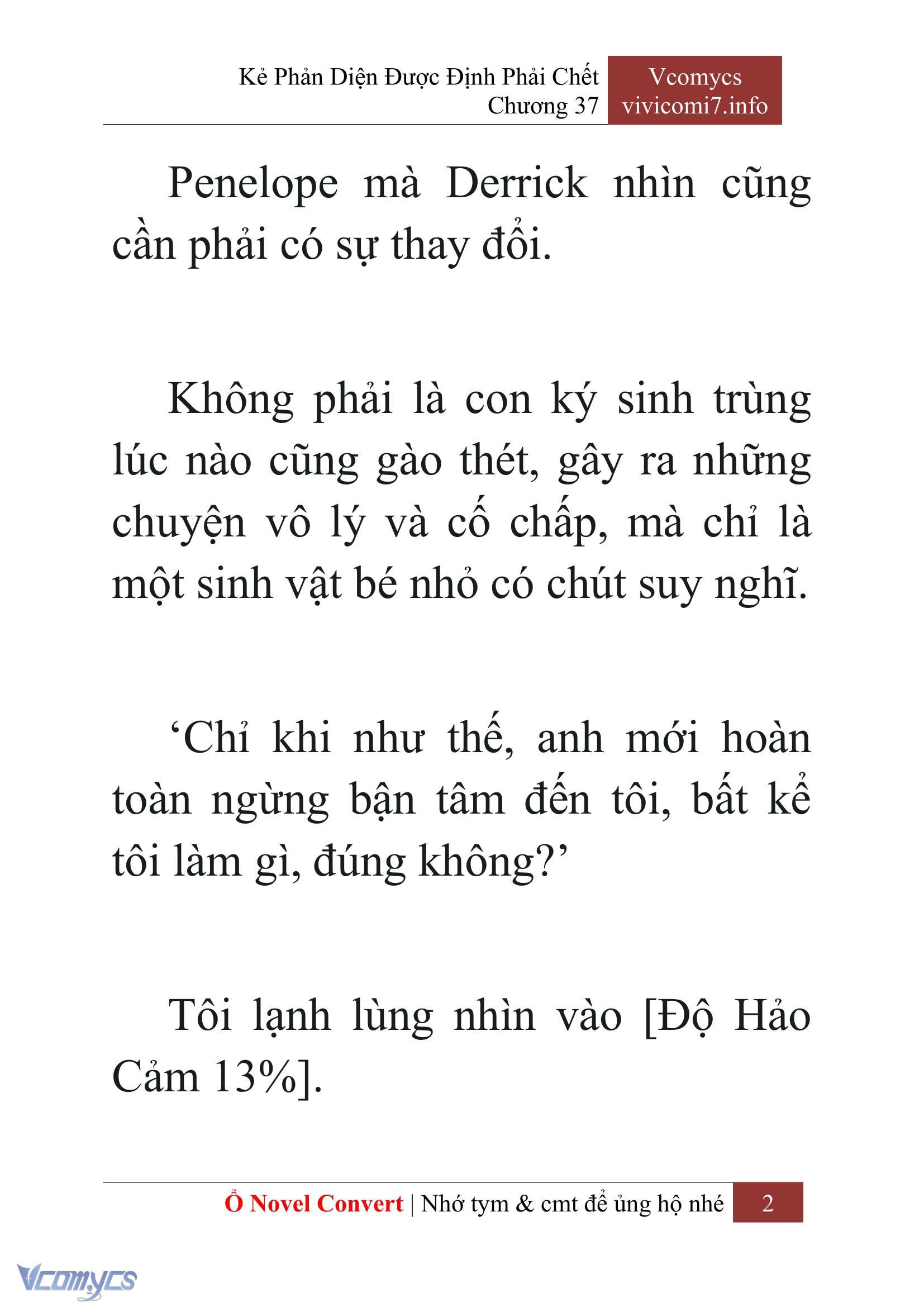 [Novel] Kẻ Phản Diện Được Định Phải Chết Chap 37 - Trang 2