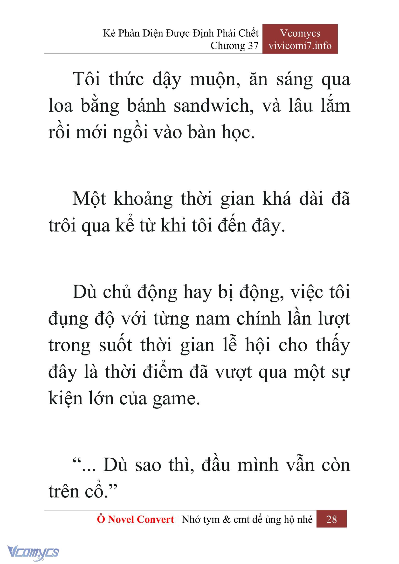 [Novel] Kẻ Phản Diện Được Định Phải Chết Chap 37 - Trang 2