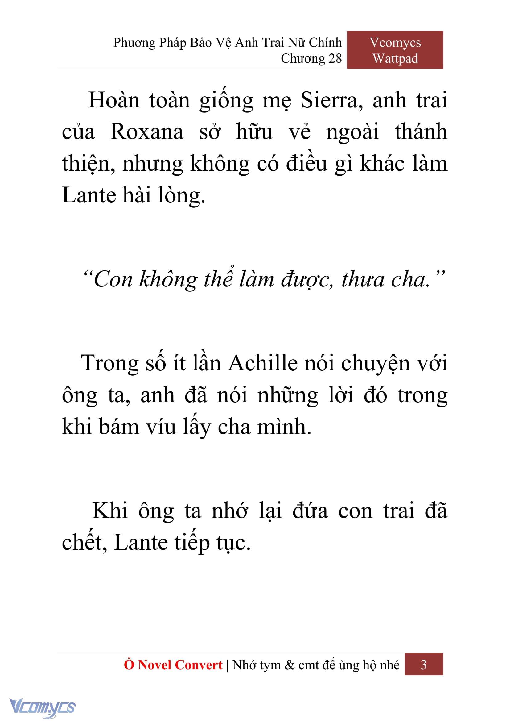 [Novel] Phương Pháp Bảo Vệ Anh Trai Nữ Chính Chap 28 - Trang 2