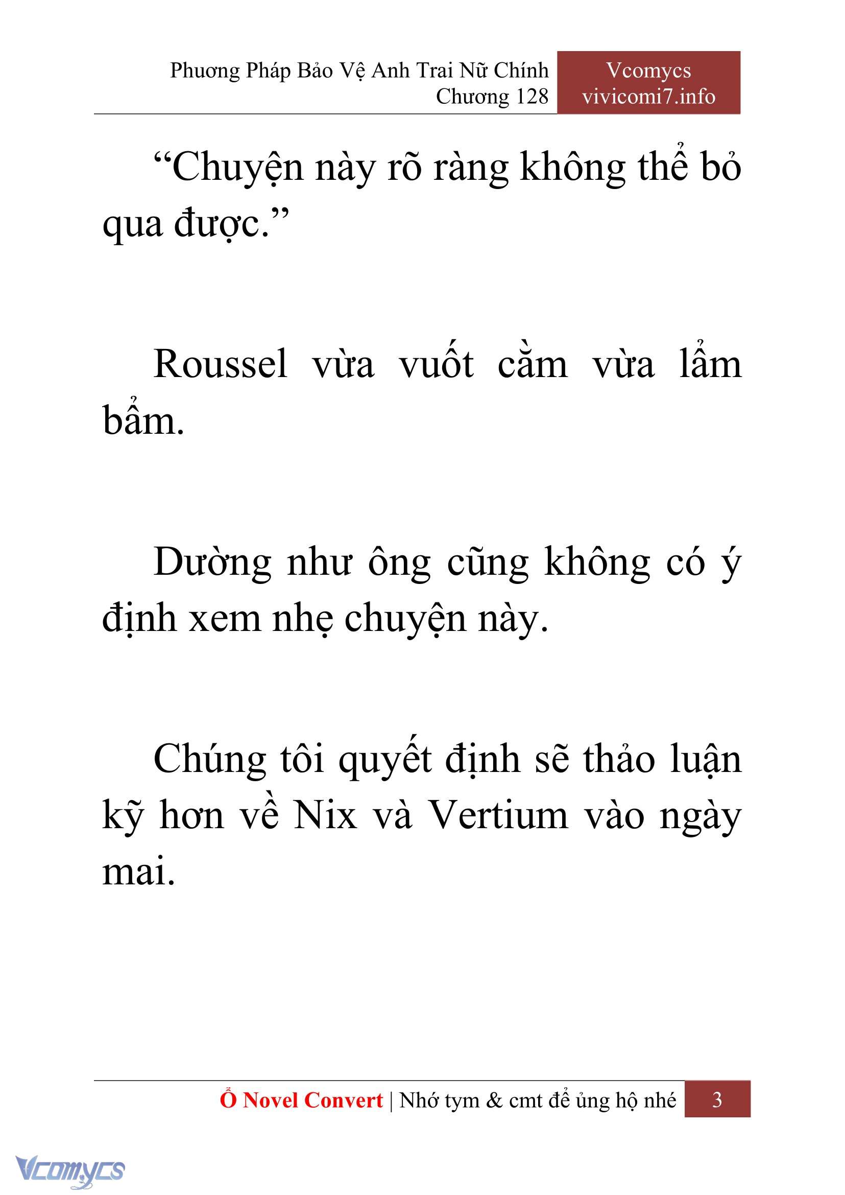 [Novel] Phương Pháp Bảo Vệ Anh Trai Nữ Chính Chap 128 - Trang 2