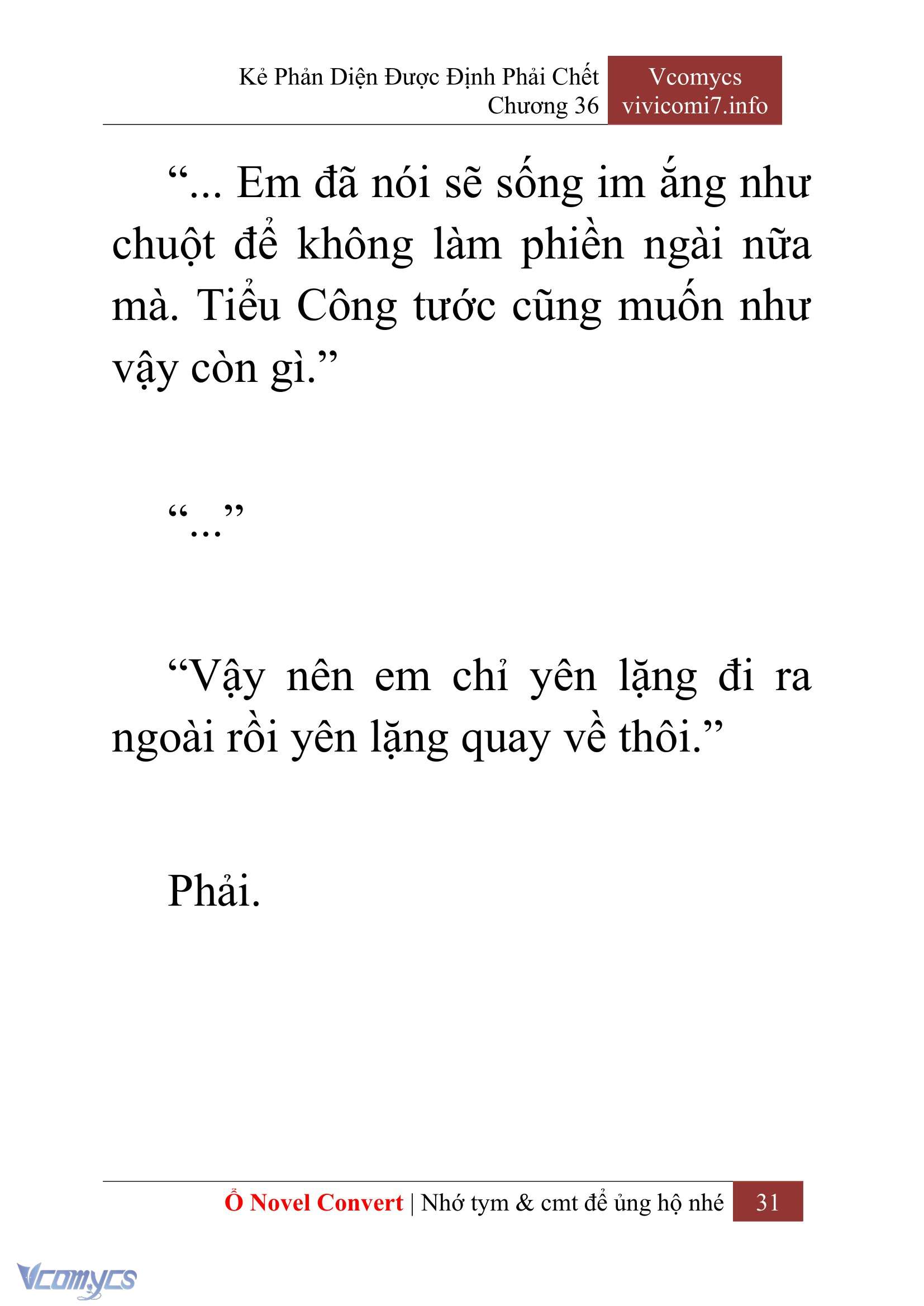 [Novel] Kẻ Phản Diện Được Định Phải Chết Chap 36 - Trang 2