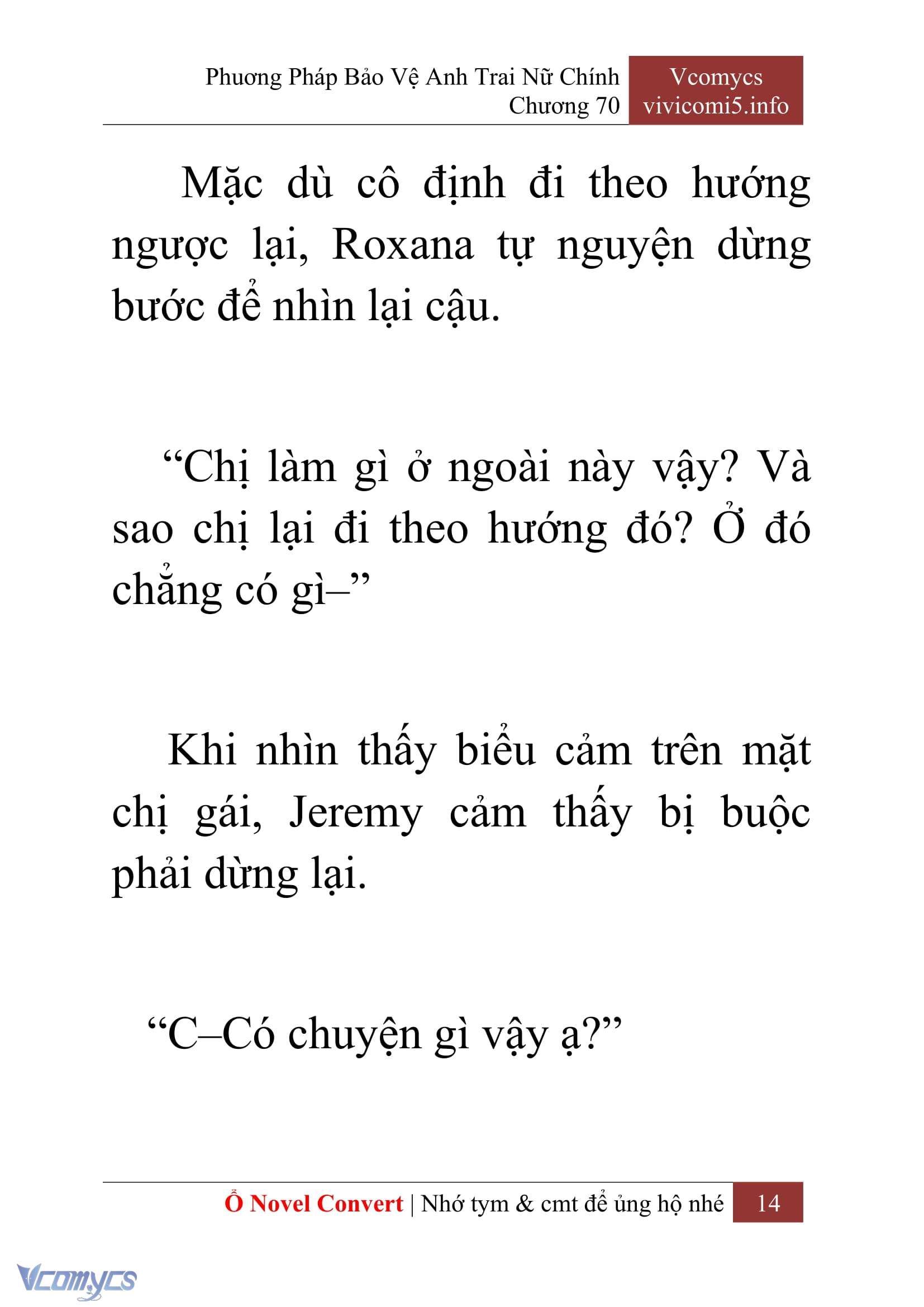 [Novel] Phương Pháp Bảo Vệ Anh Trai Nữ Chính Chap 70 - Trang 2