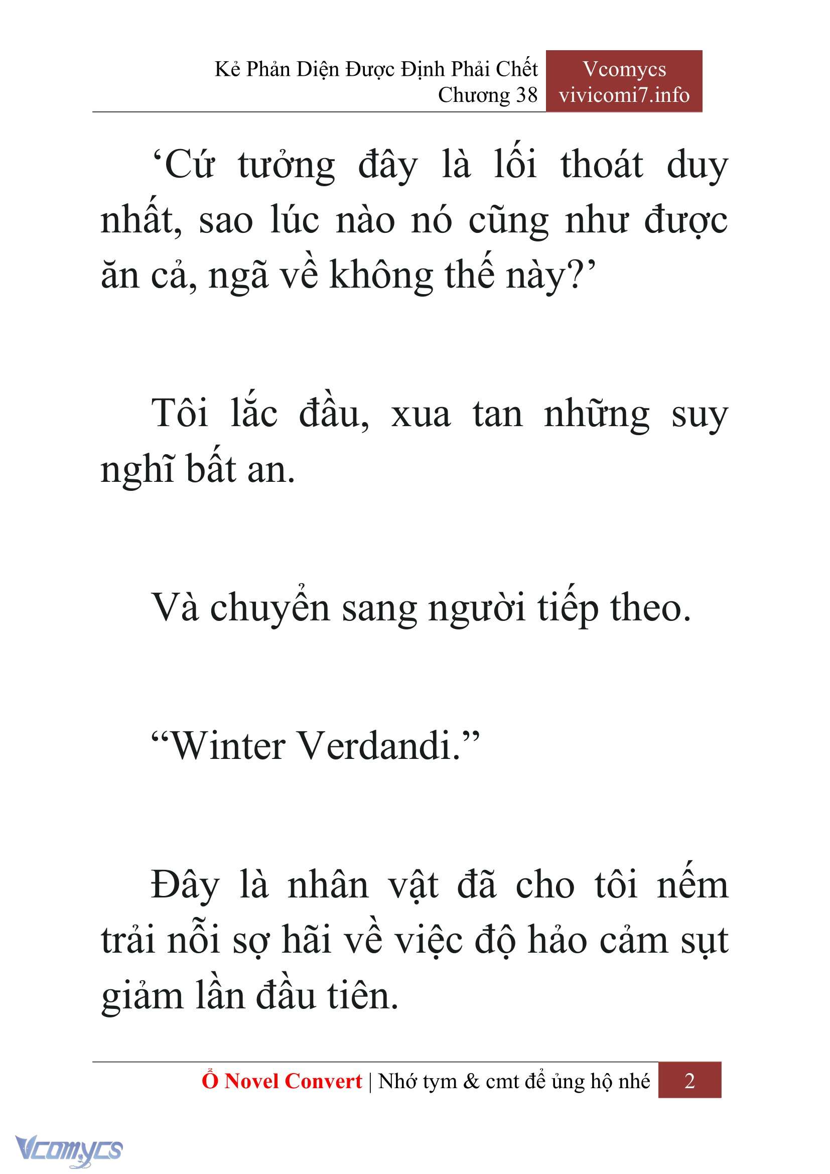 [Novel] Kẻ Phản Diện Được Định Phải Chết Chap 38 - Trang 2