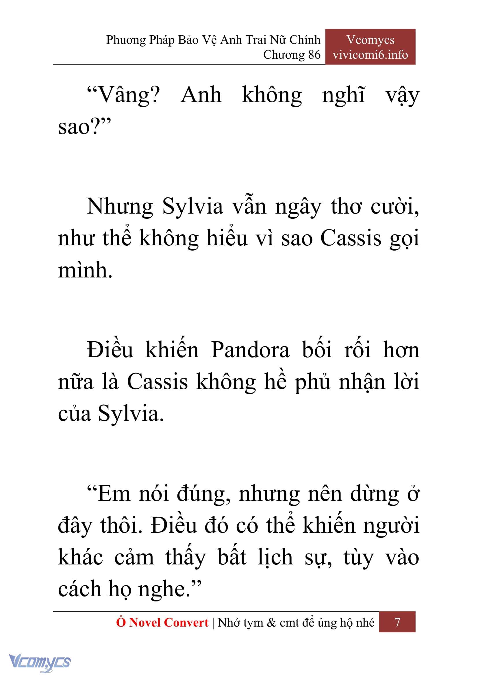 [Novel] Phương Pháp Bảo Vệ Anh Trai Nữ Chính Chap 86 - Trang 2