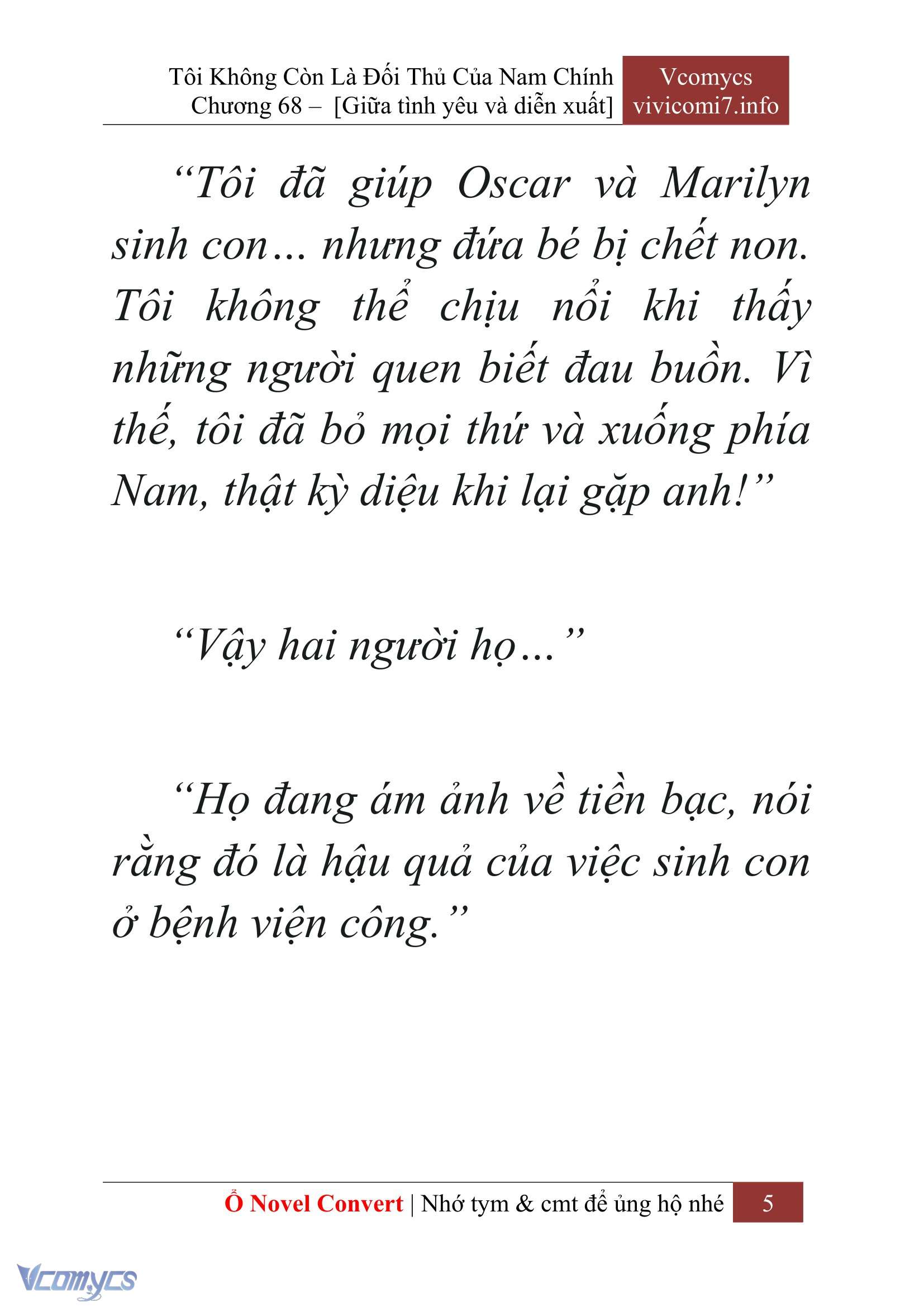 [Novel] Tôi Không Còn Là Đối Thủ Của Nam Chính Chap 68 - Trang 2