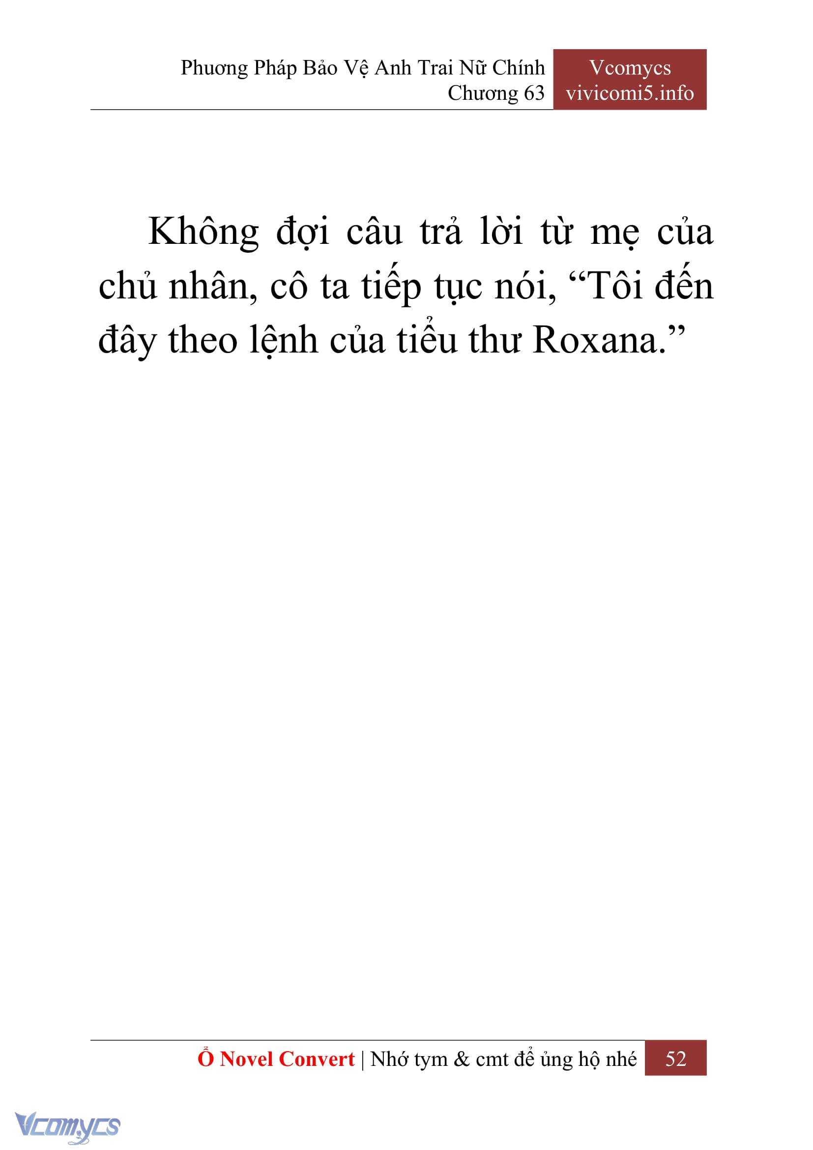 [Novel] Phương Pháp Bảo Vệ Anh Trai Nữ Chính Chap 63 - Trang 2