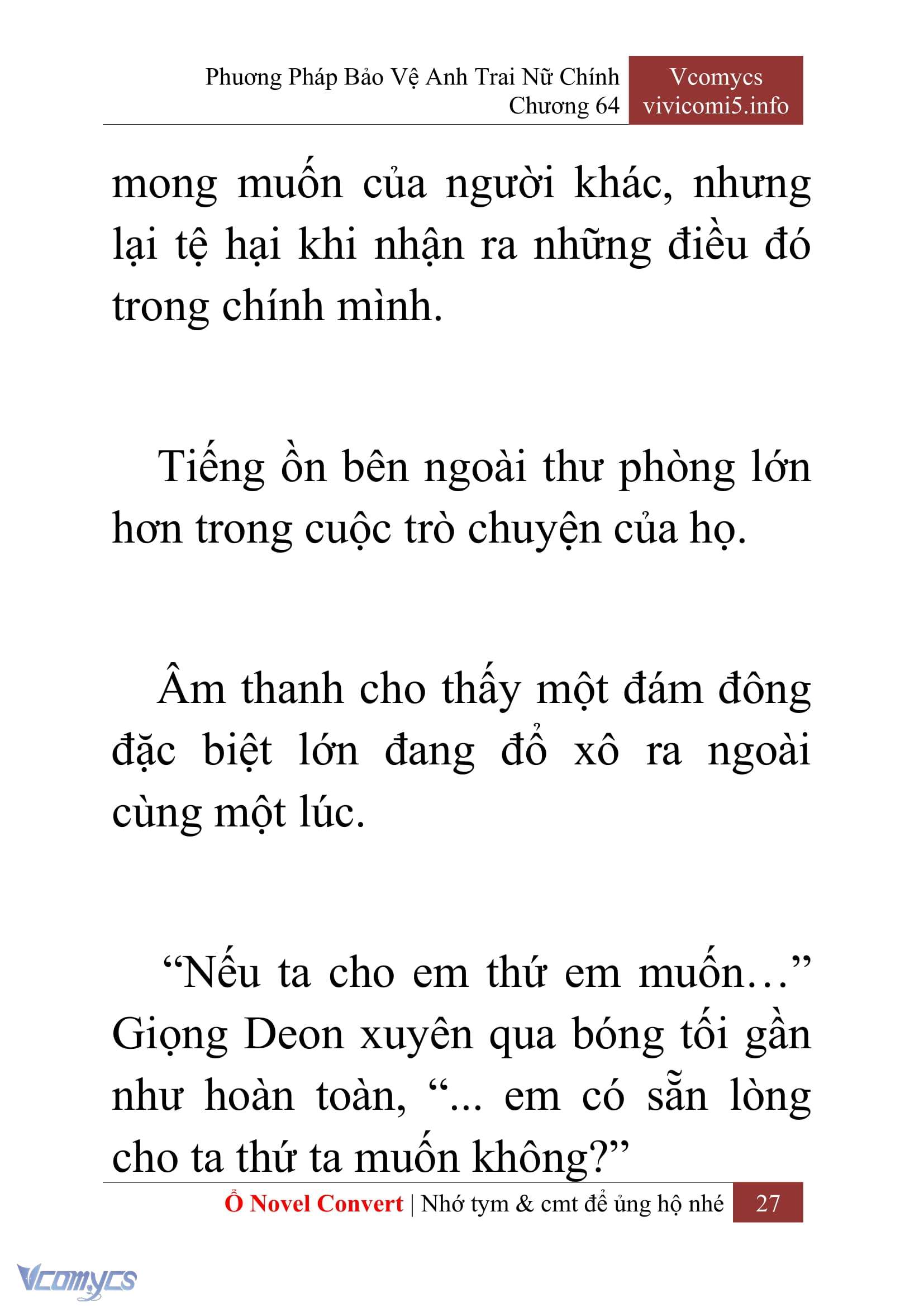 [Novel] Phương Pháp Bảo Vệ Anh Trai Nữ Chính Chap 64 - Trang 2
