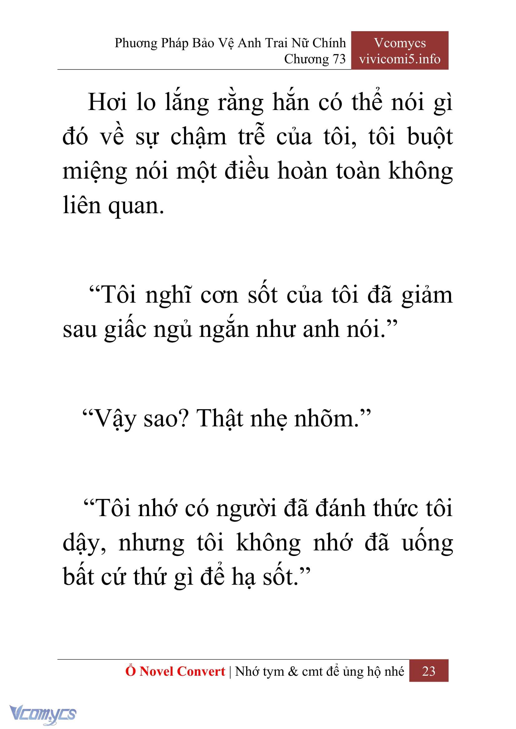 [Novel] Phương Pháp Bảo Vệ Anh Trai Nữ Chính Chap 73 - Trang 2