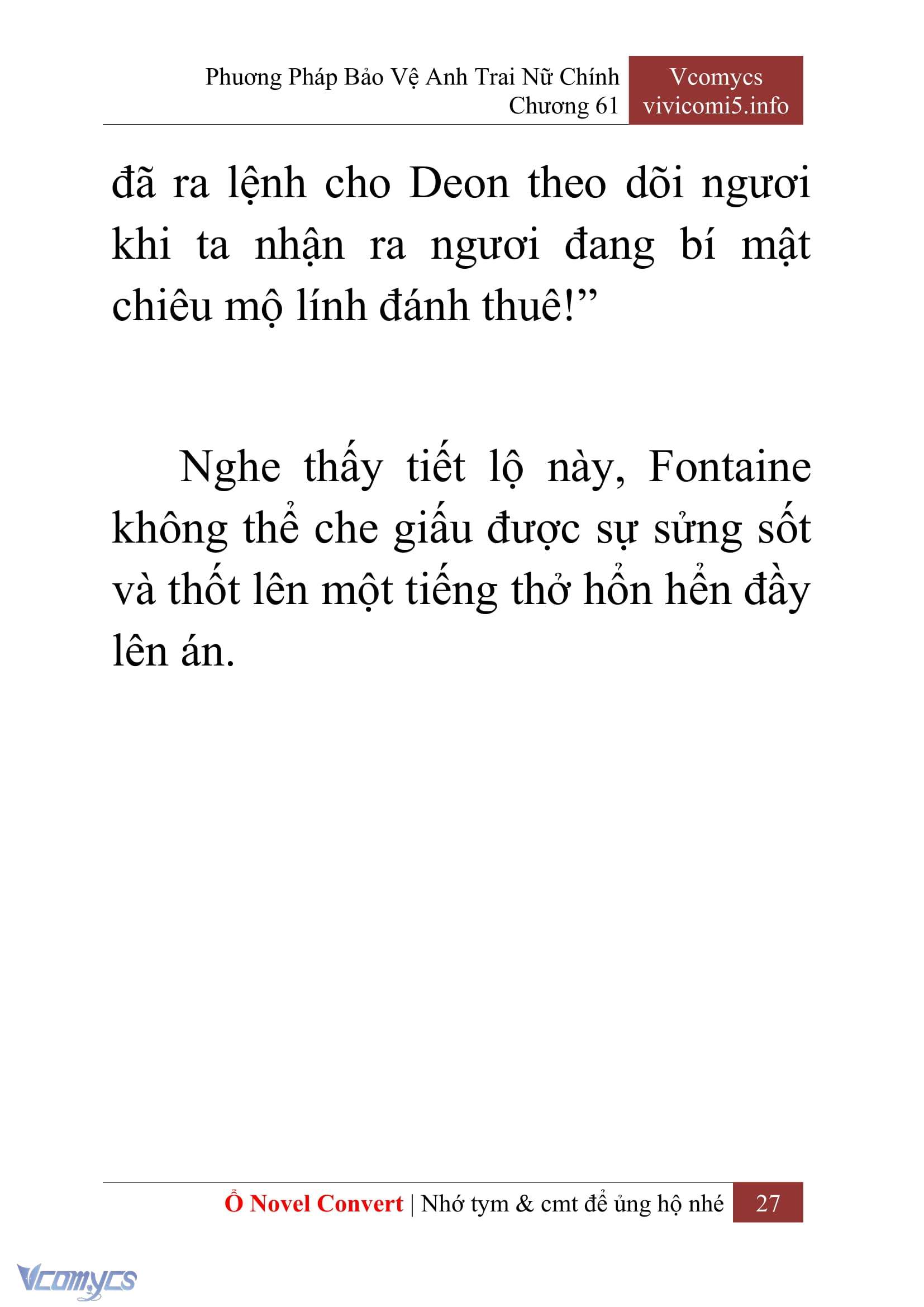 [Novel] Phương Pháp Bảo Vệ Anh Trai Nữ Chính Chap 61 - Trang 2