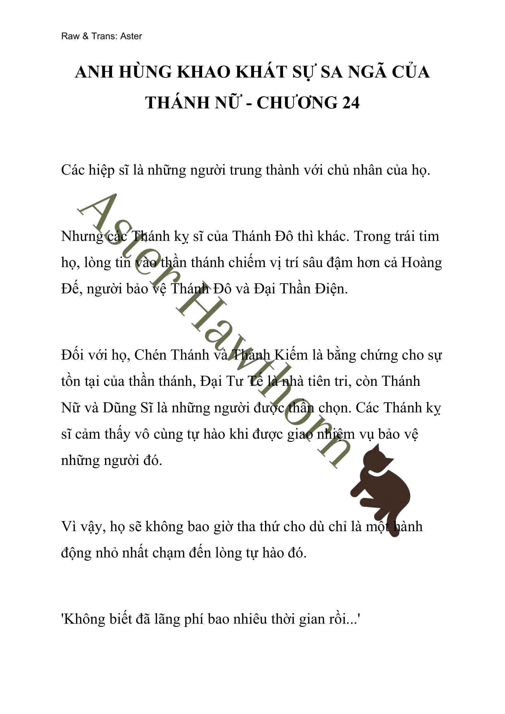 [NOVEL] Anh Hùng Khao Khát Sự Sa Ngã Của Thánh Nữ Chap 24 - Trang 2