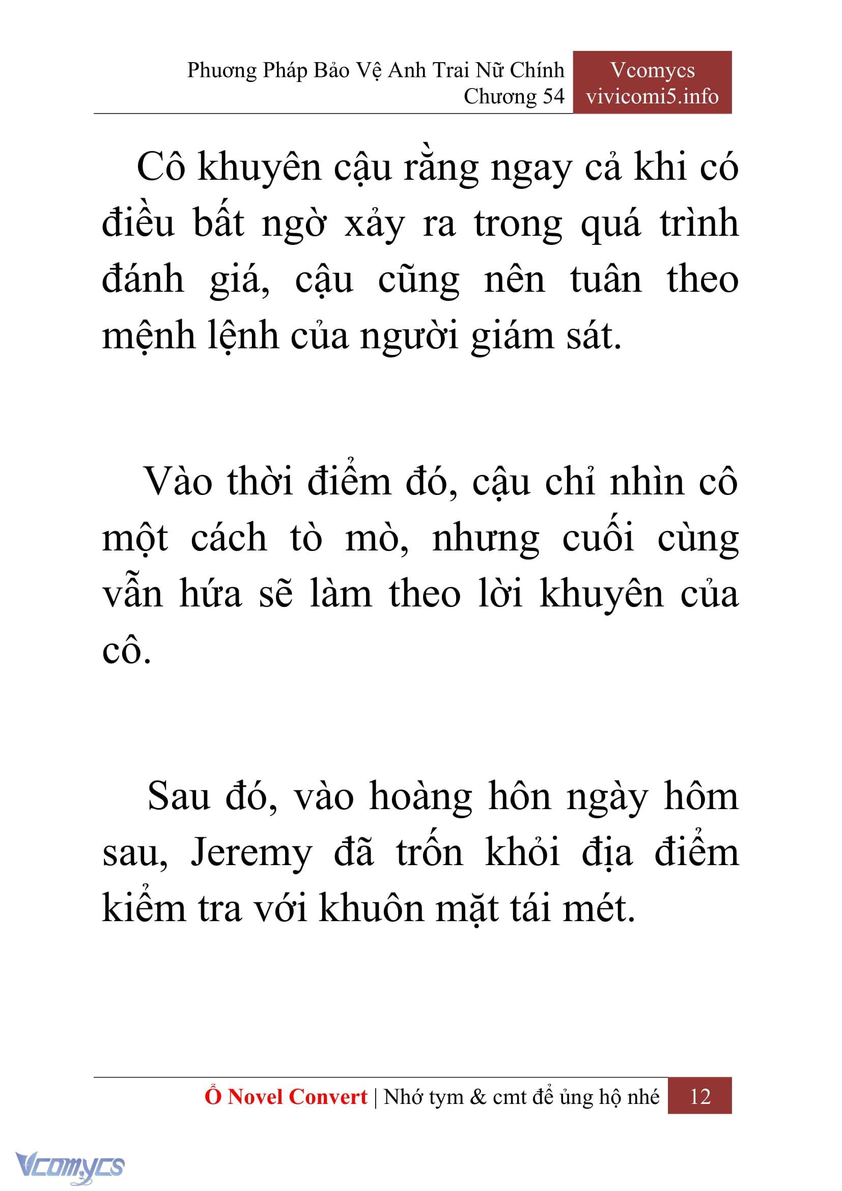 [Novel] Phương Pháp Bảo Vệ Anh Trai Nữ Chính Chap 54 - Trang 2