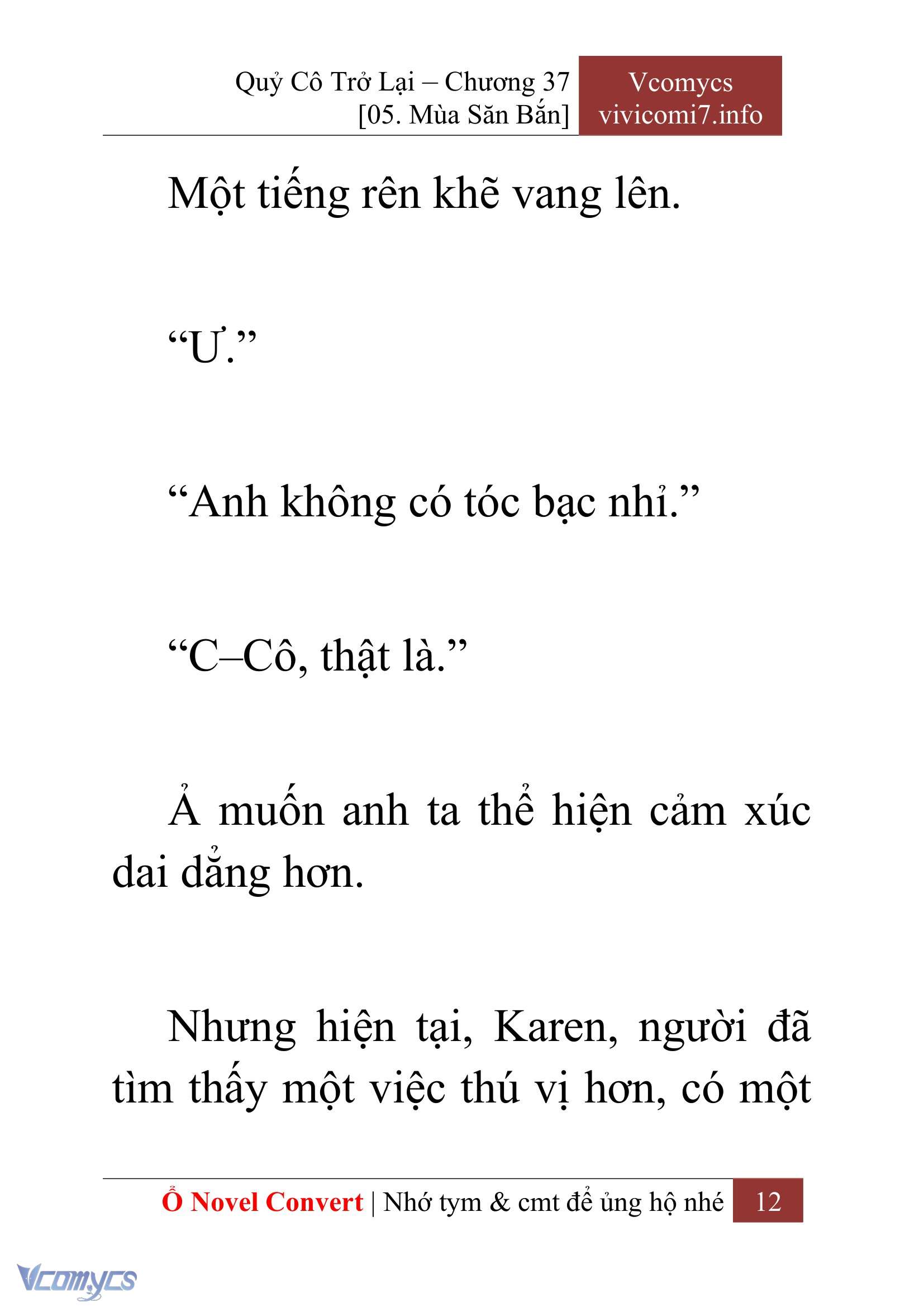[Novel] Quý Cô Trở Lại Chap 37 - Trang 2