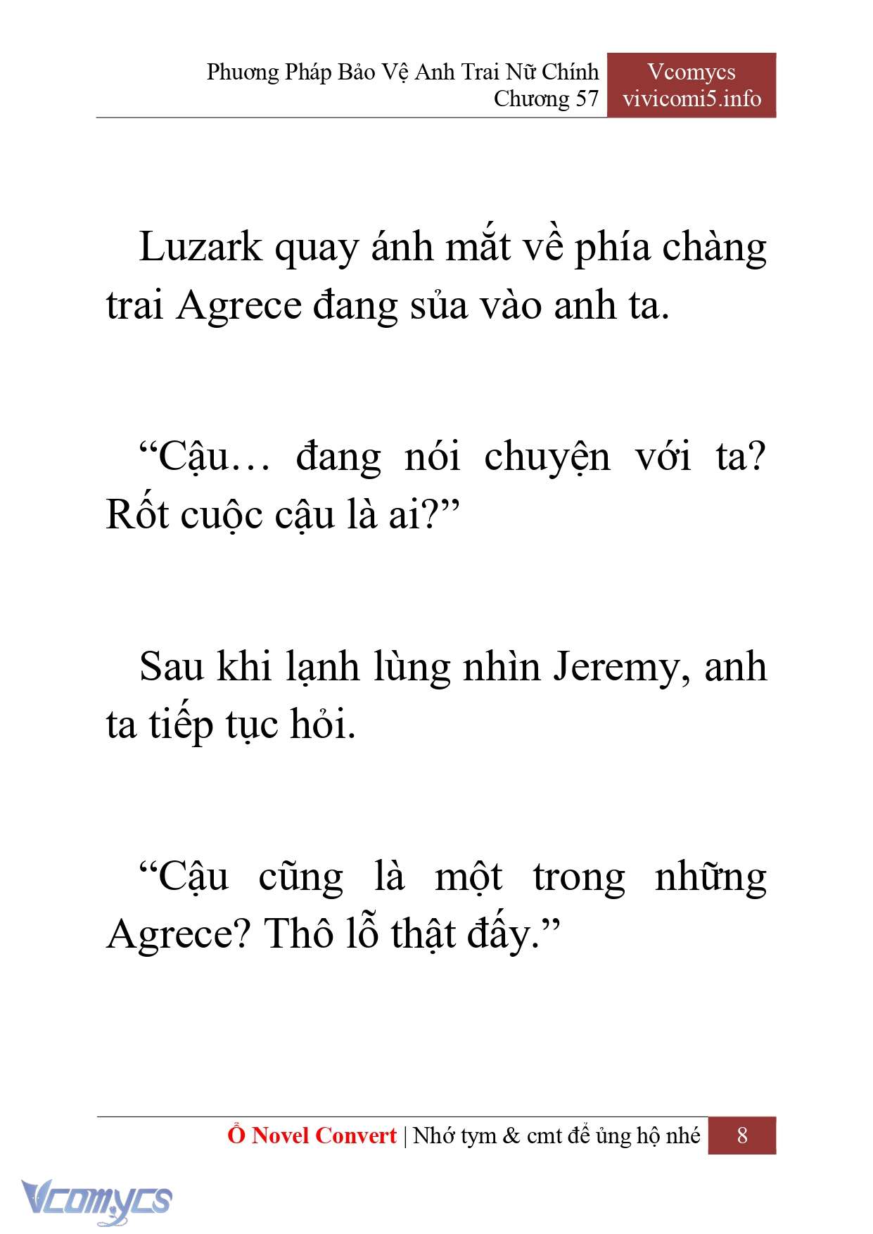 [Novel] Phương Pháp Bảo Vệ Anh Trai Nữ Chính Chap 57 - Trang 2