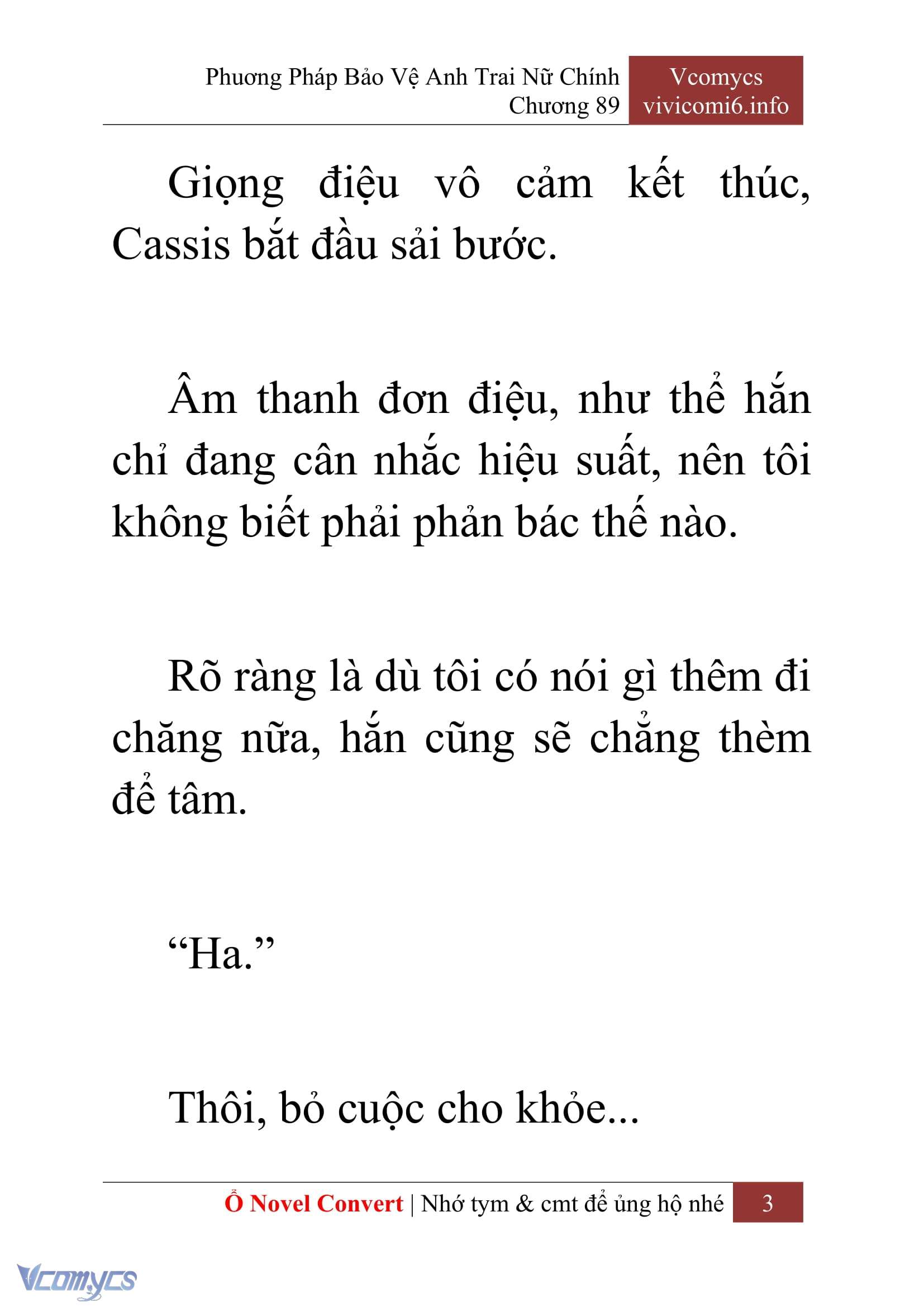 [Novel] Phương Pháp Bảo Vệ Anh Trai Nữ Chính Chap 89 - Trang 2