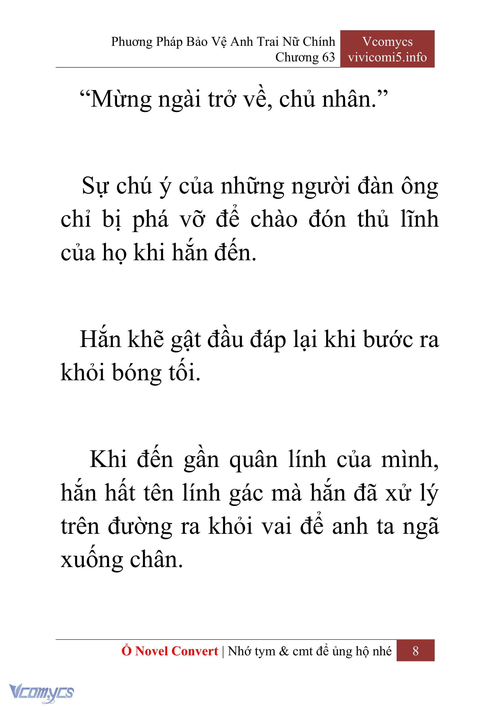 [Novel] Phương Pháp Bảo Vệ Anh Trai Nữ Chính Chap 63 - Trang 2